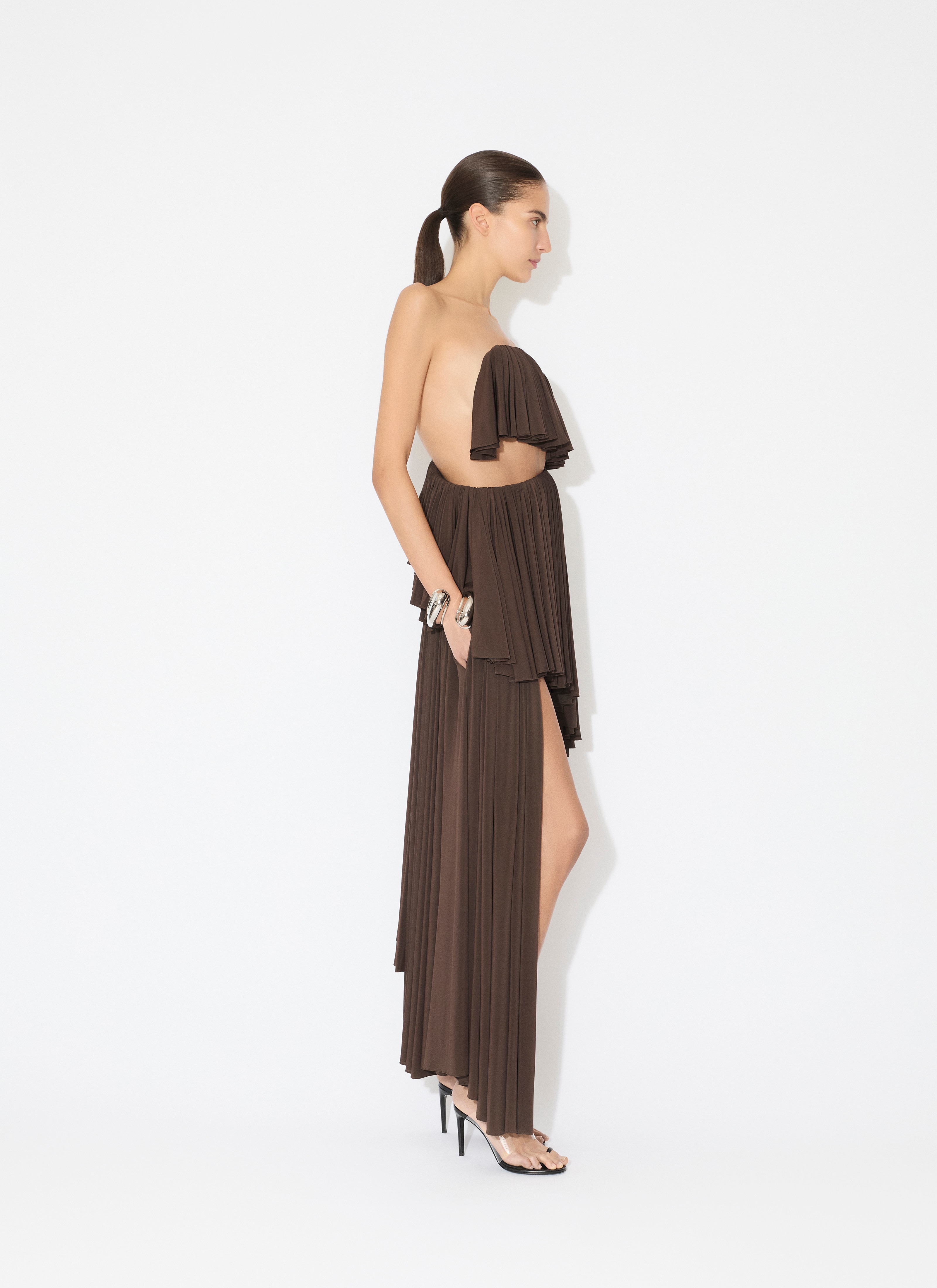 ALAÏA  SPIRALKLEID AUS WEICHEM JERSEY