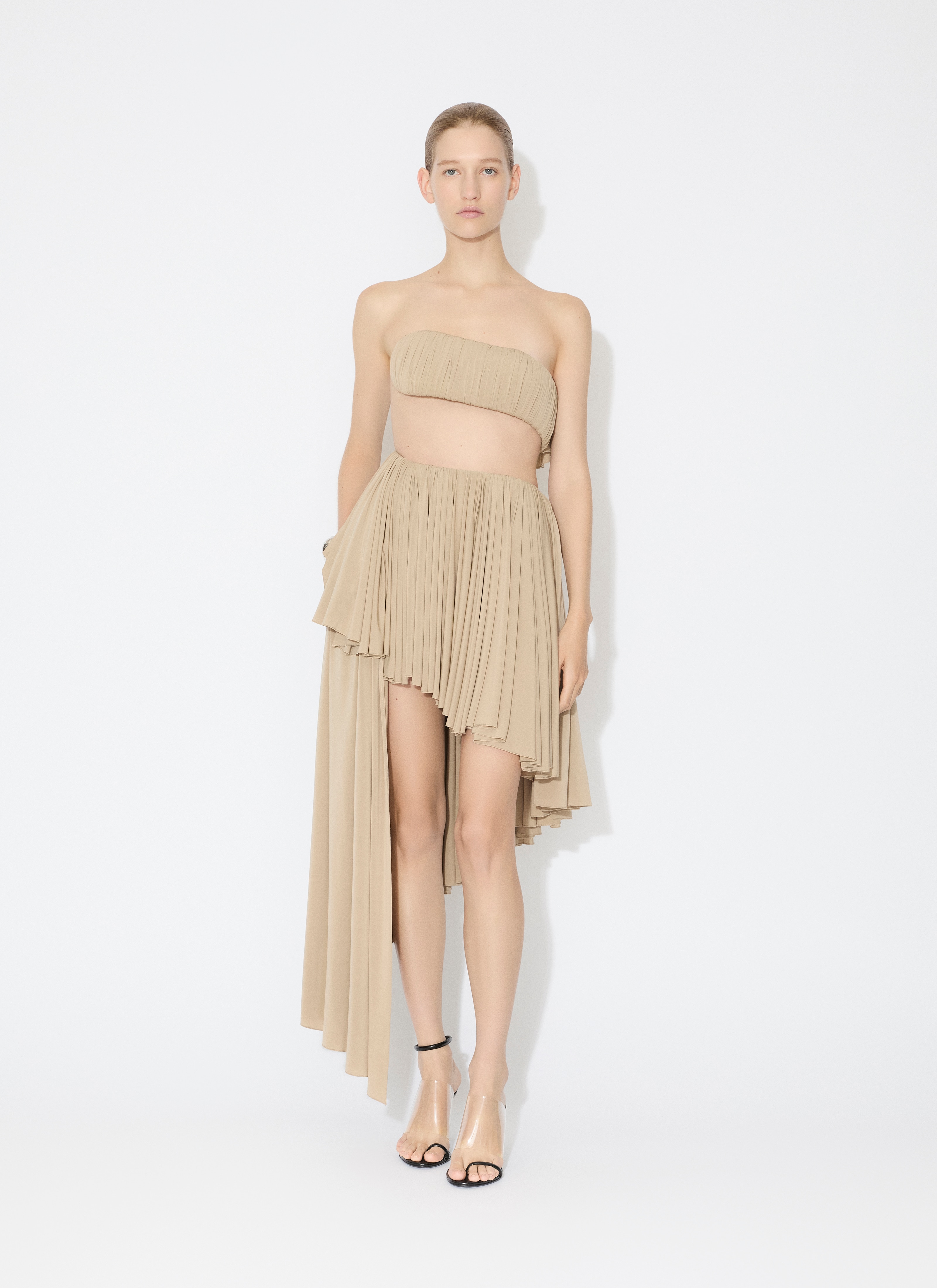 ALAÏA  SPIRALKLEID AUS WEICHEM JERSEY