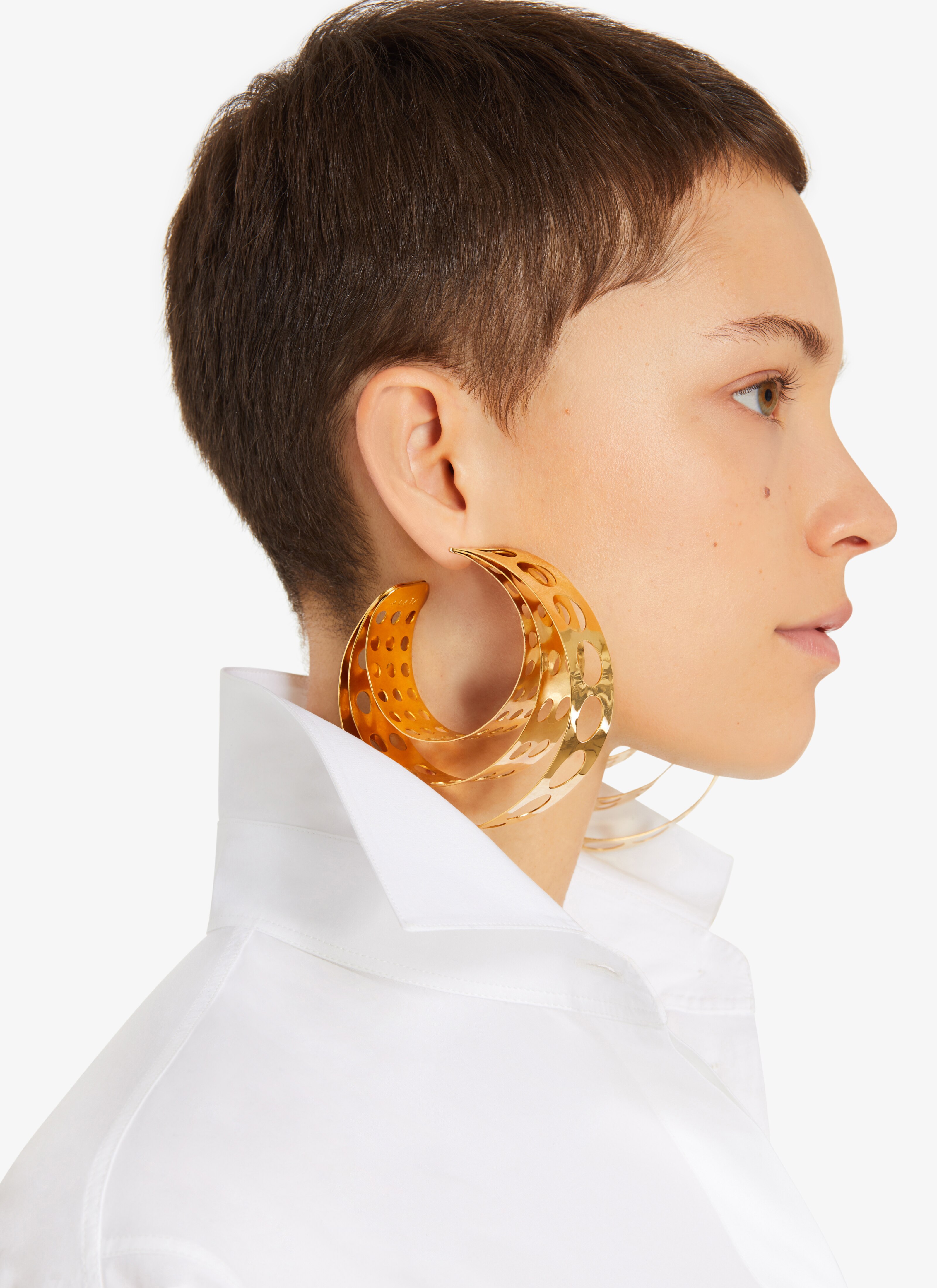 Medium Metallic earrings - maison-alaia.com