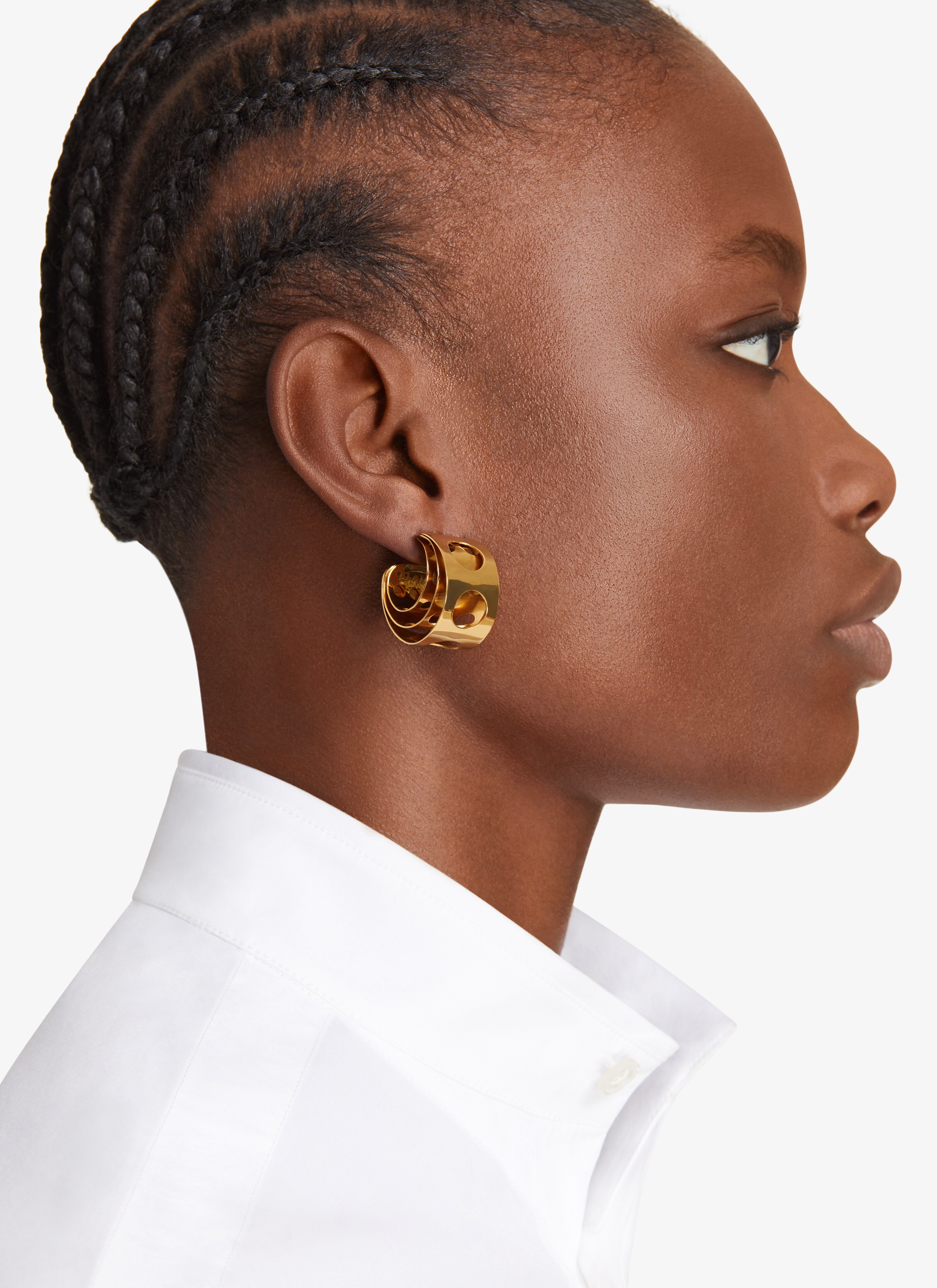 Mini Metallic Earrings - maison-alaia.com