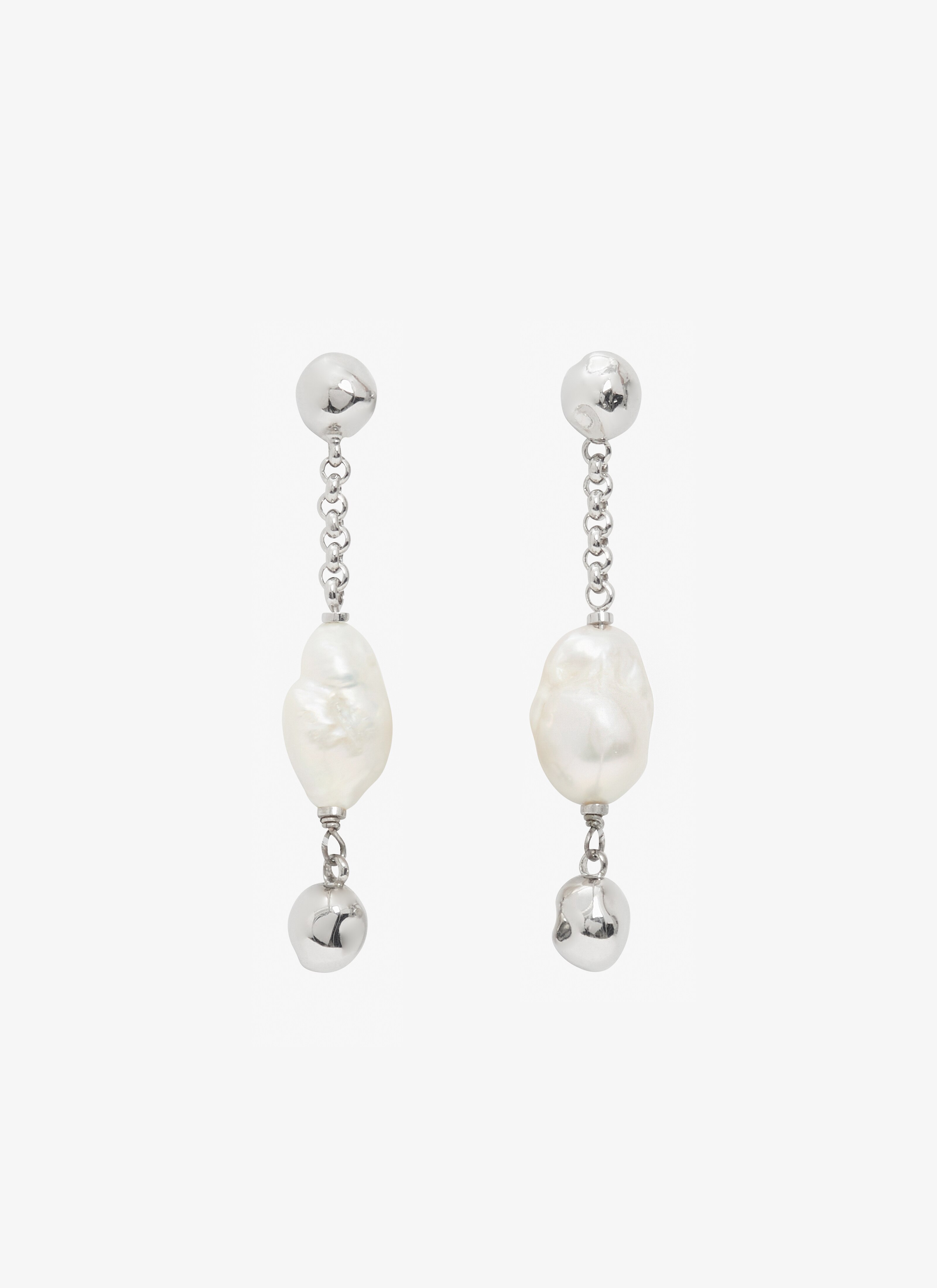 Pearl Earrings in mother of pearl and brass - maison-alaia.com