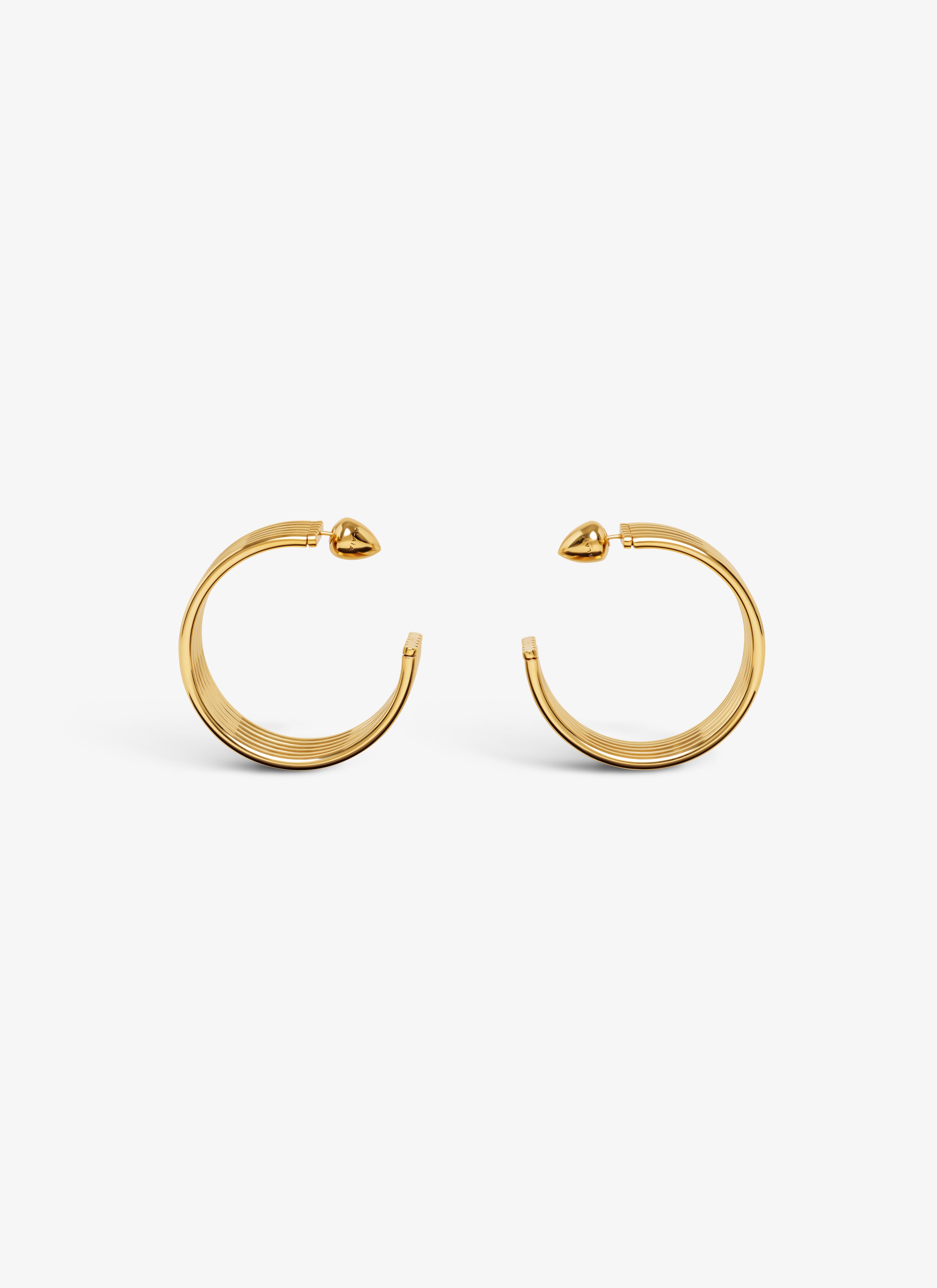 ALAÏA GOLD LOOP HOOPS