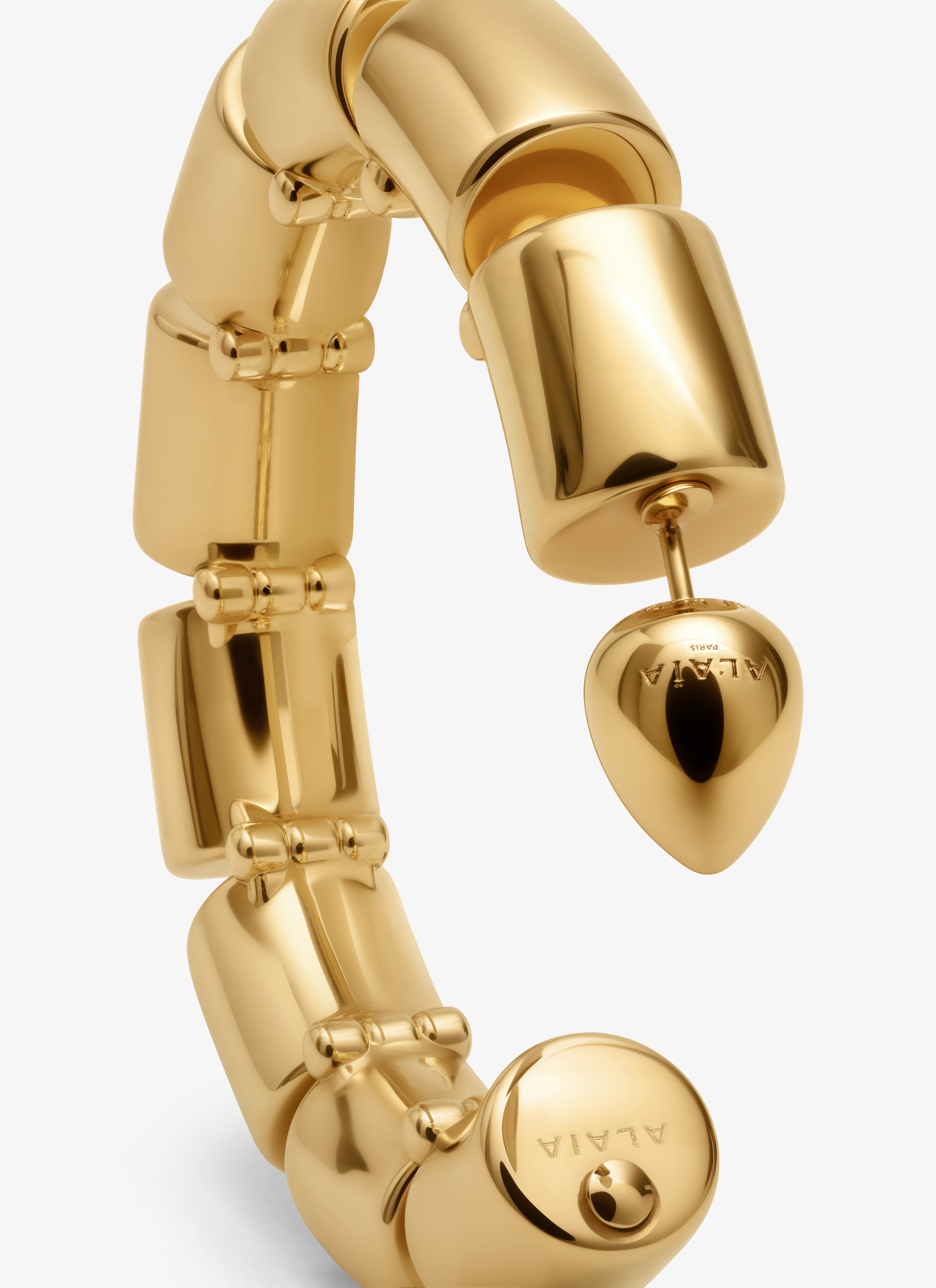 ALAÏA GOLD STACKING HOOP EARRINGS