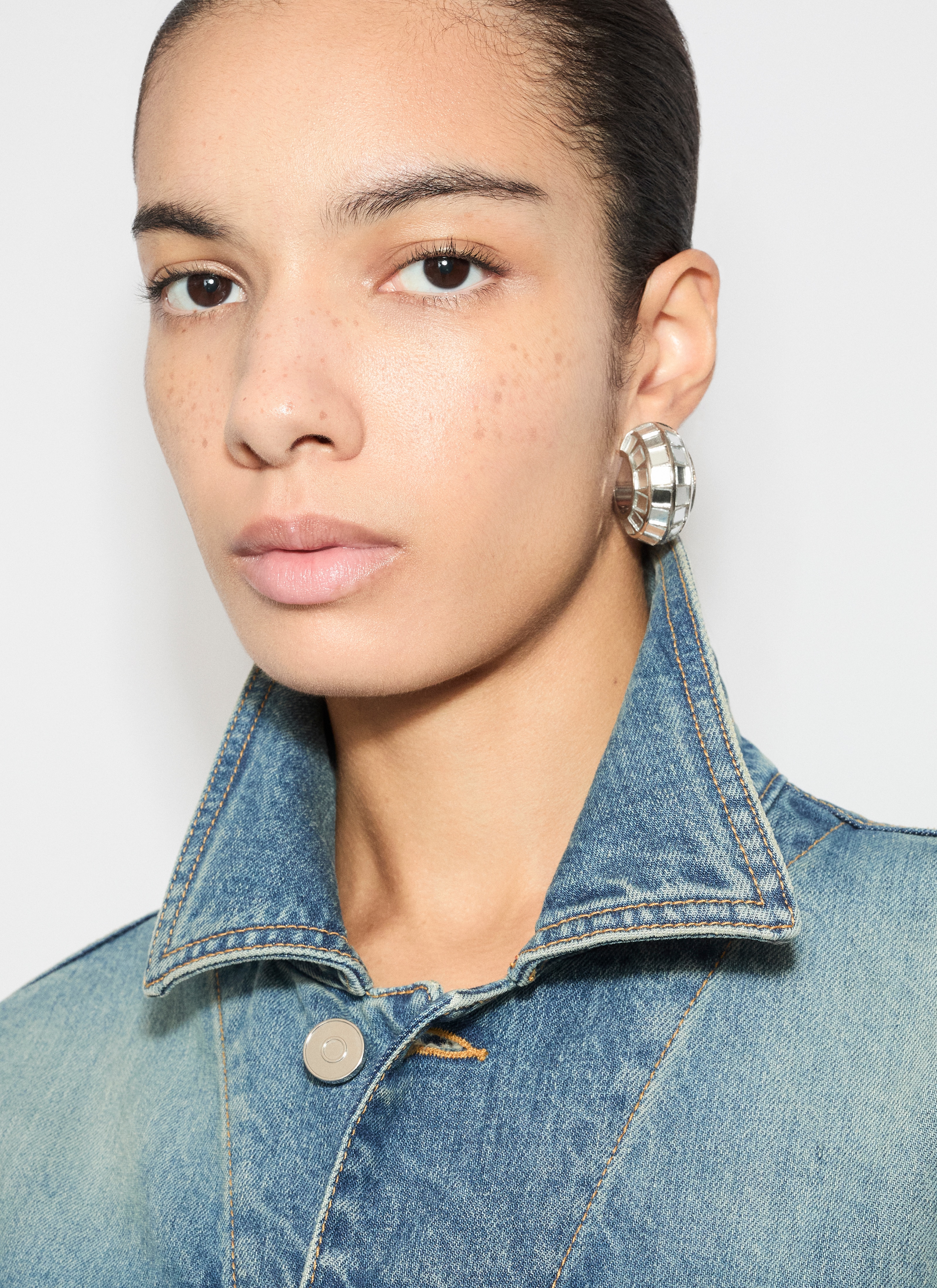 ALAÏA BOUCLES D'OREILLES ART DECO ARGENT