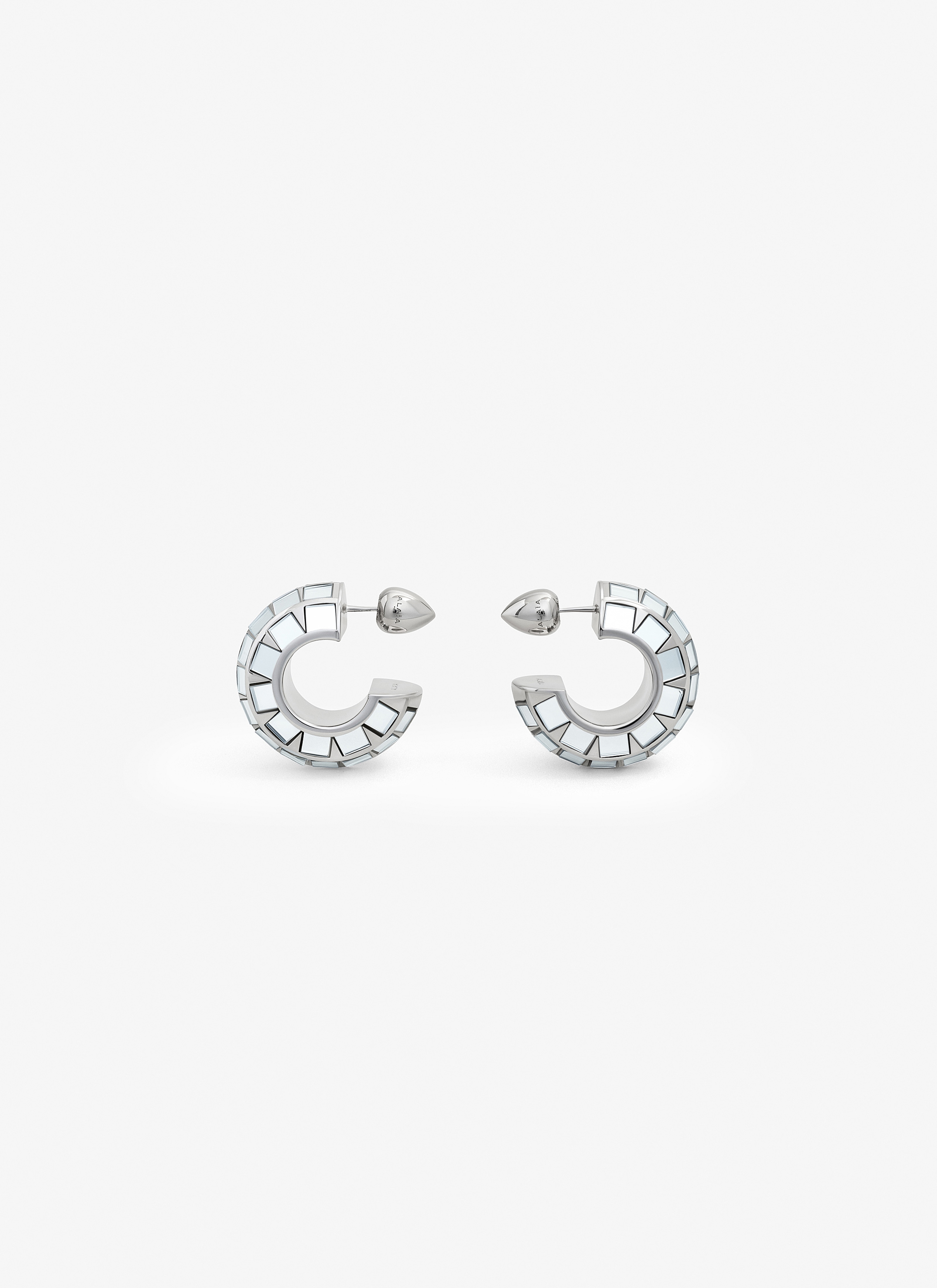 ALAÏA BOUCLES D'OREILLES ART DECO ARGENT