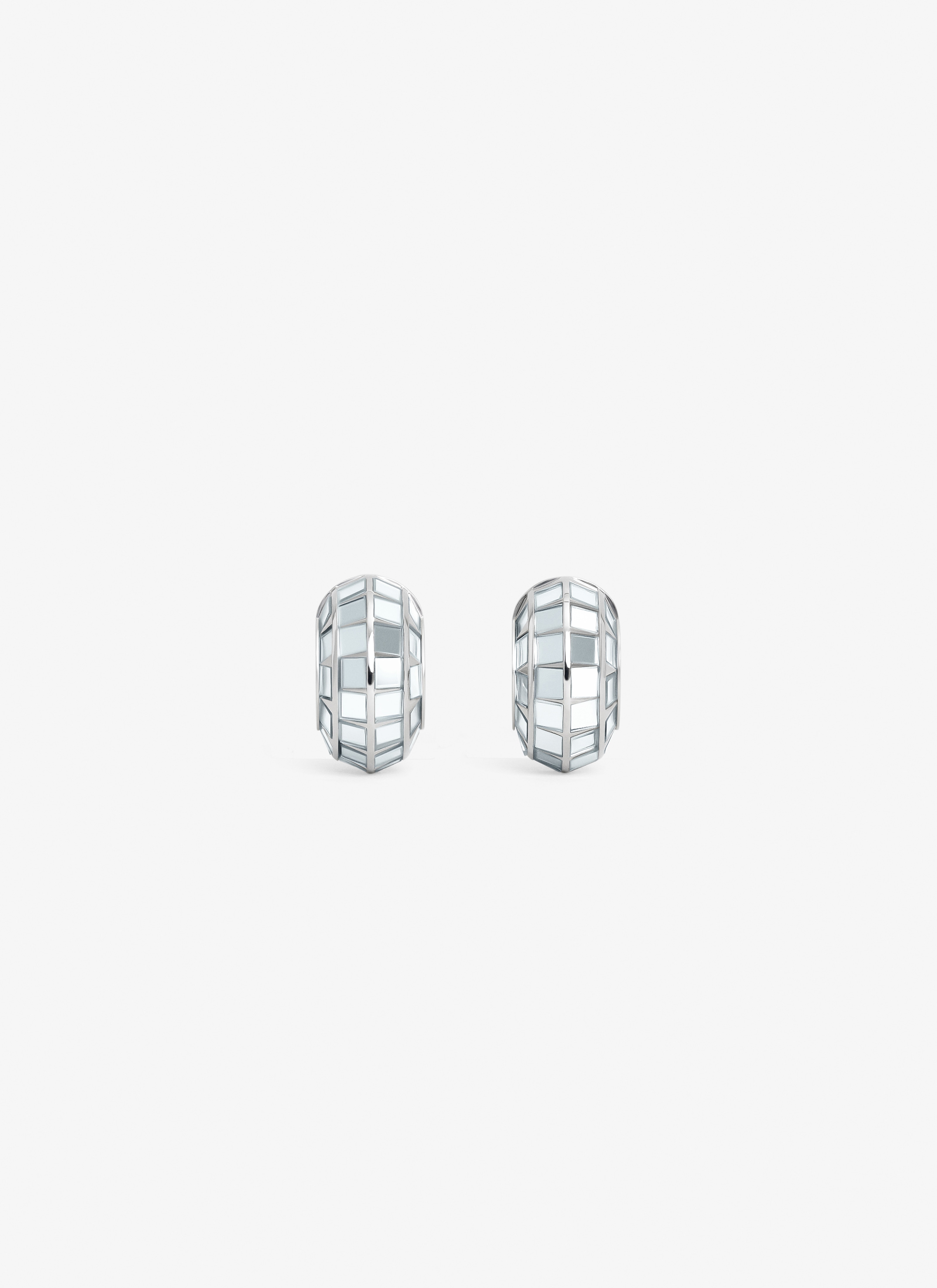 ALAÏA BOUCLES D'OREILLES ART DECO ARGENT
