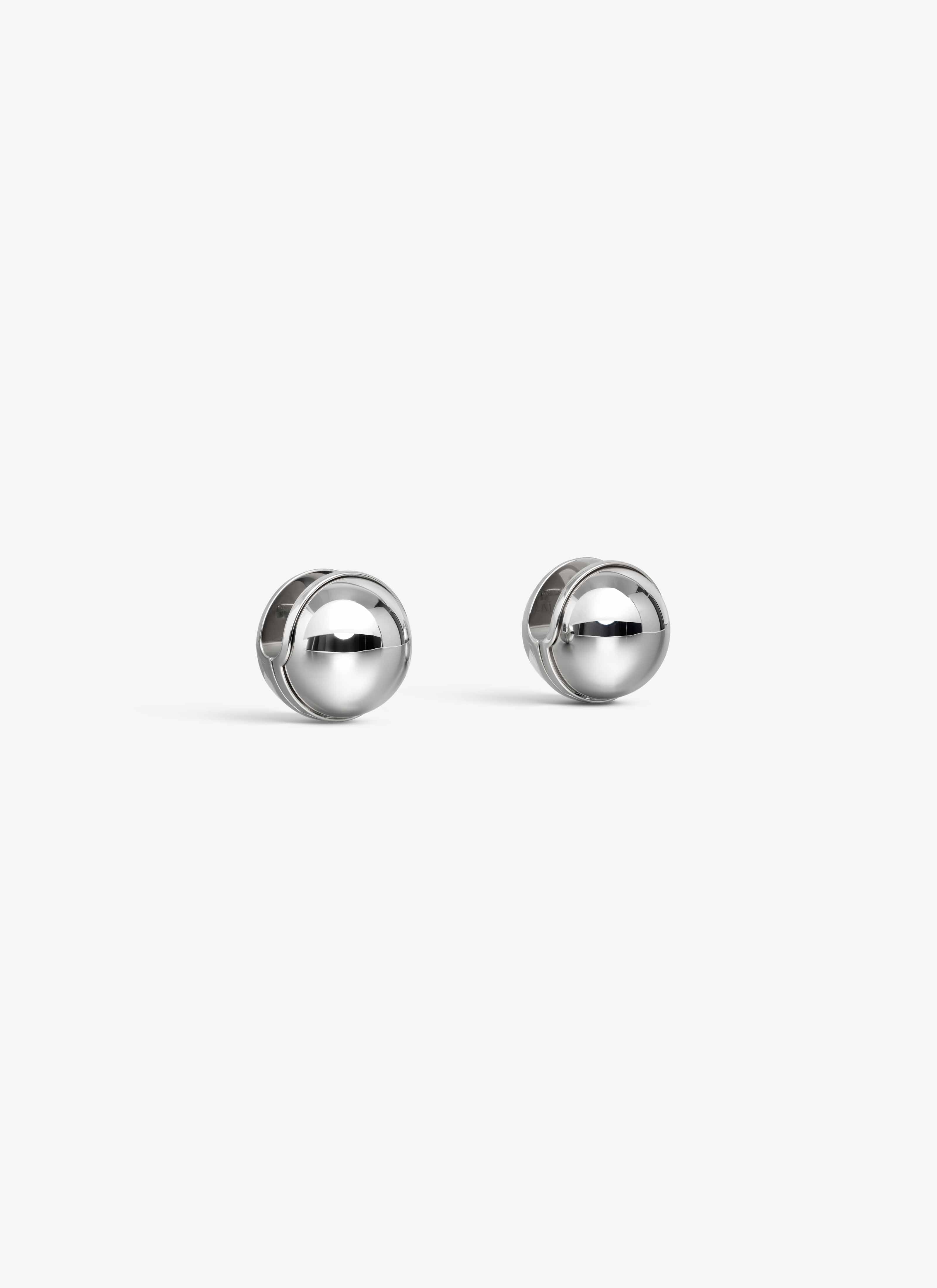 ALAÏA GREY SPHERE EARRINGS