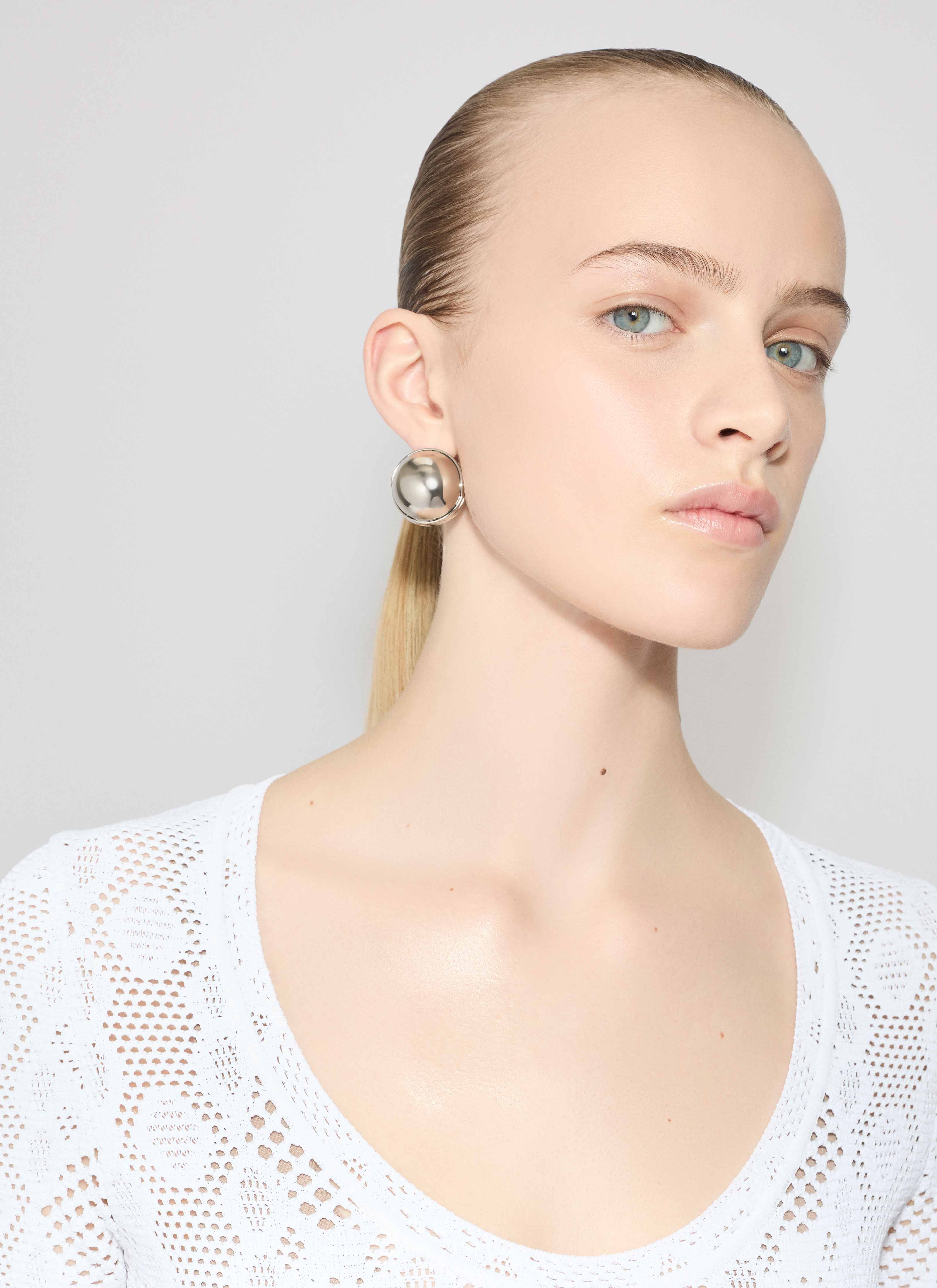 ALAÏA ORECCHINI SPHERE GRIGIO