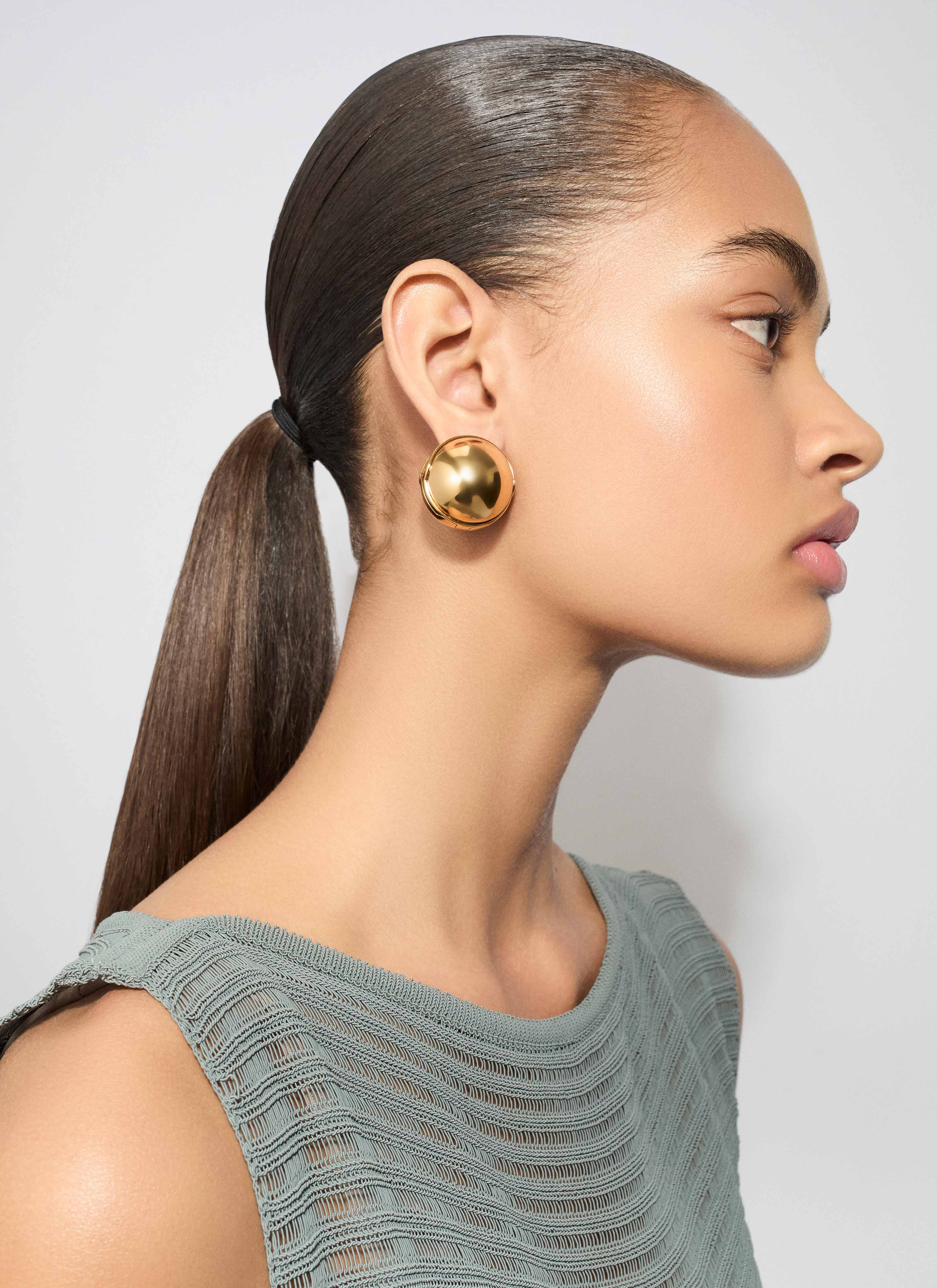 ALAÏA GOLD SPHERE EARRINGS