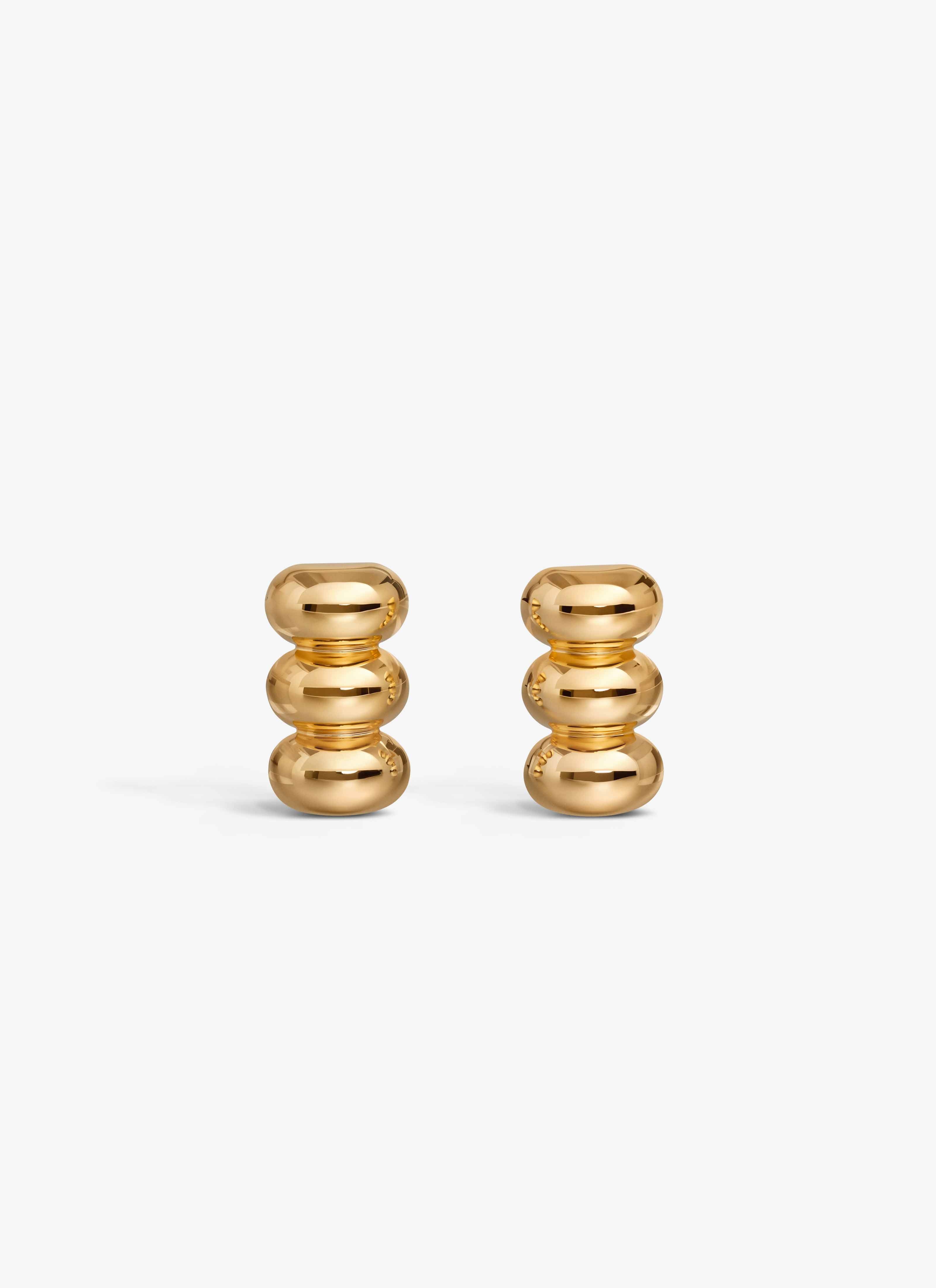 ALAÏA GOLD BUMPER EARRINGS