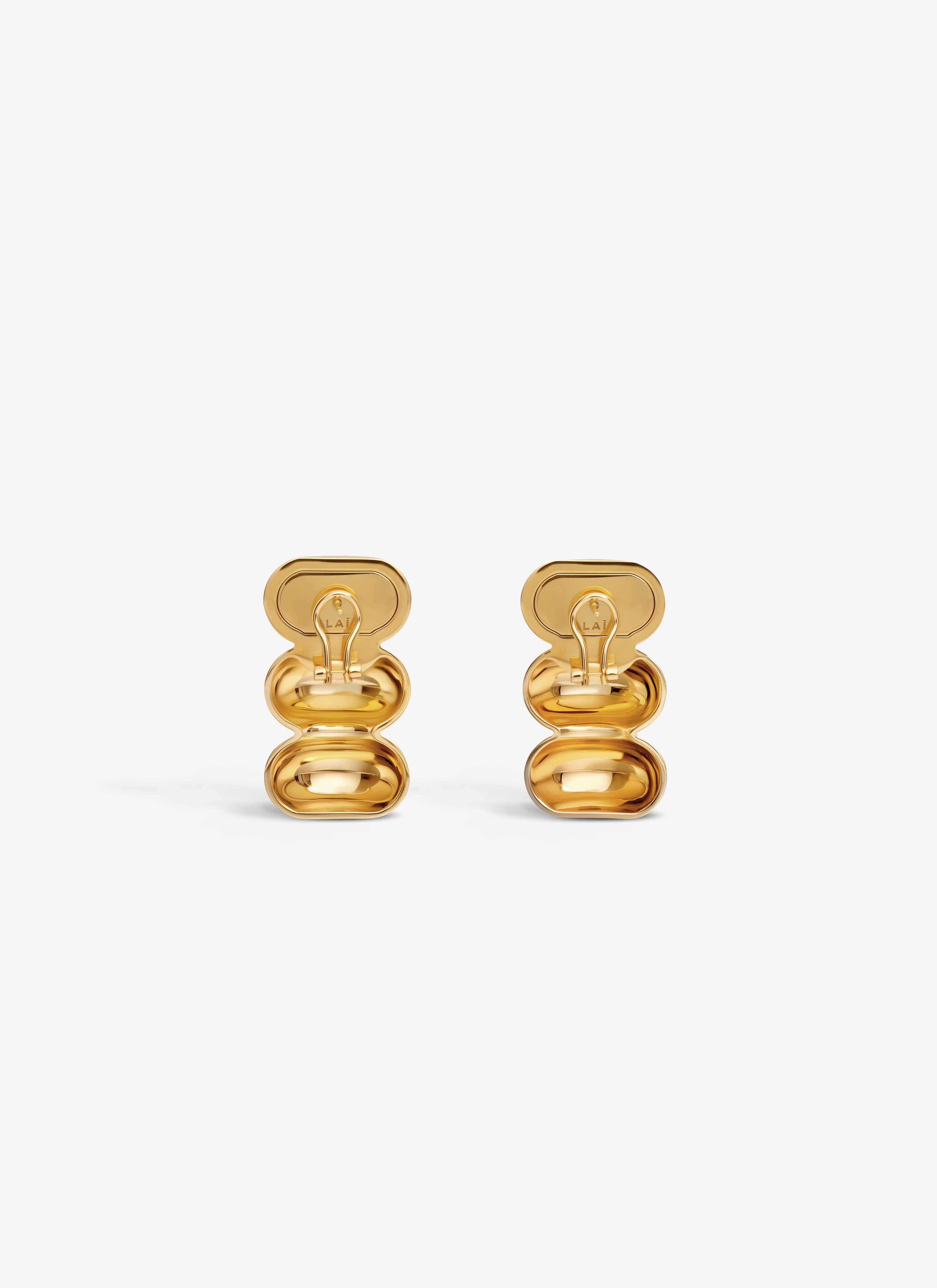 ALAÏA GOLD BUMPER EARRINGS