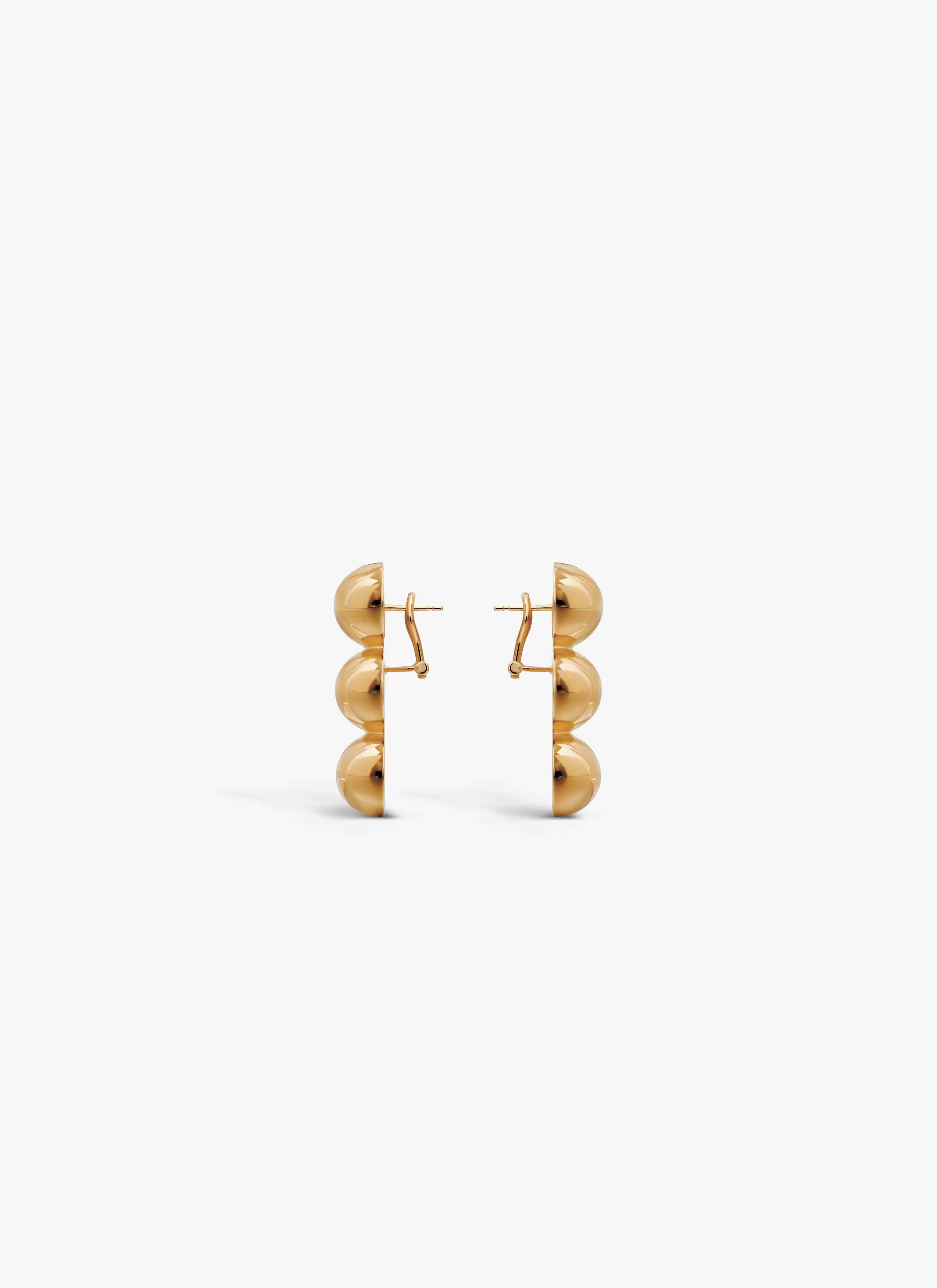 ALAÏA GOLD BUMPER EARRINGS