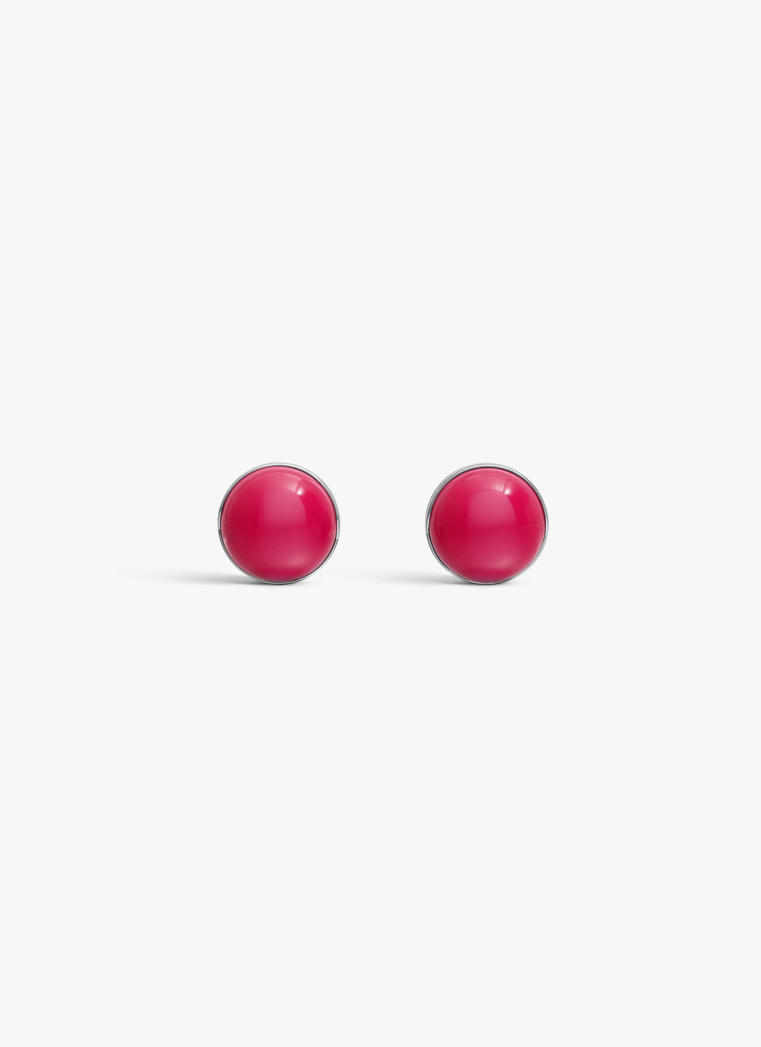 ALAÏA FUCHSIA SPHERE EARRINGS