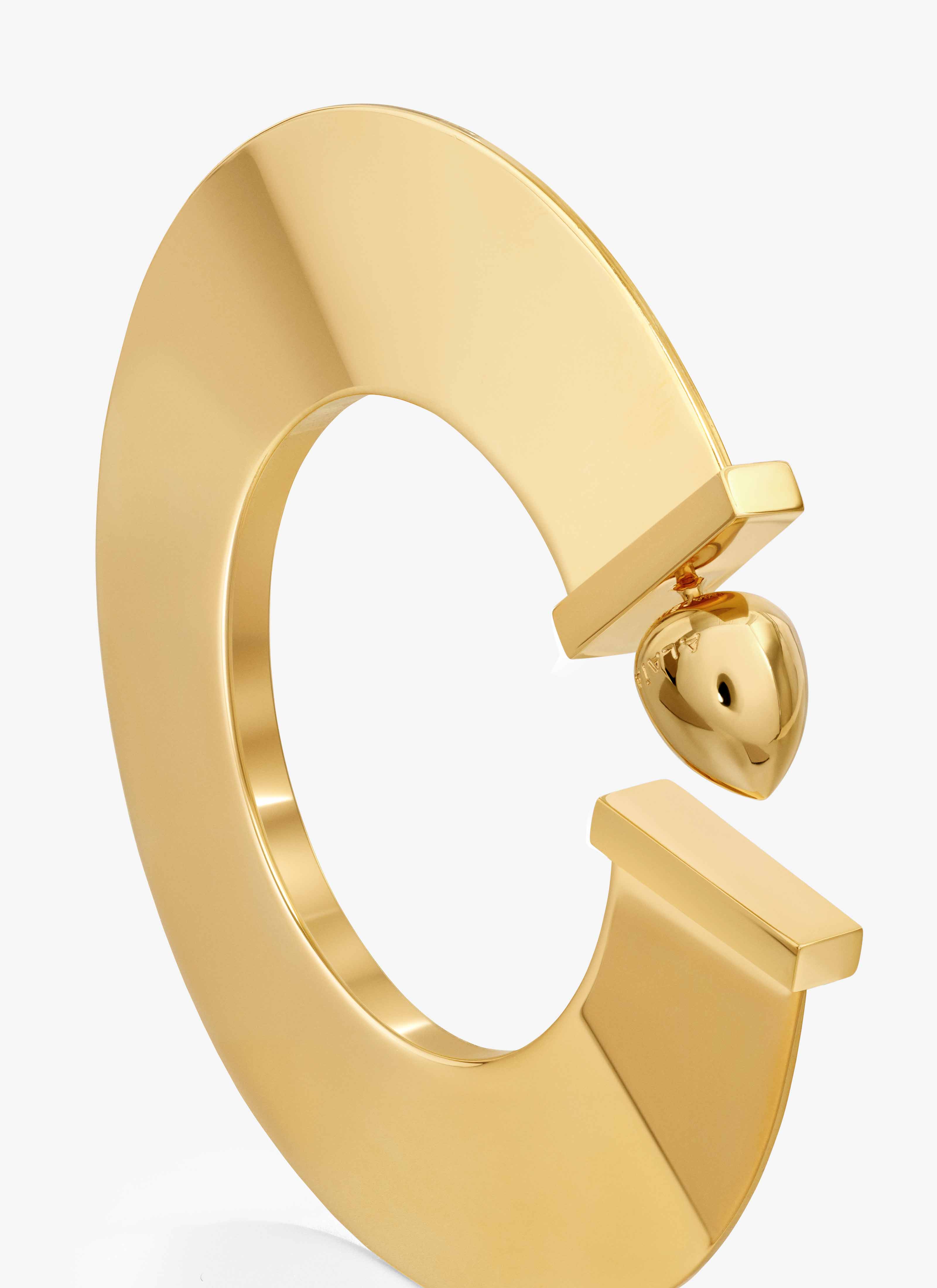 ALAÏA GOLD BLADE HOOPS 