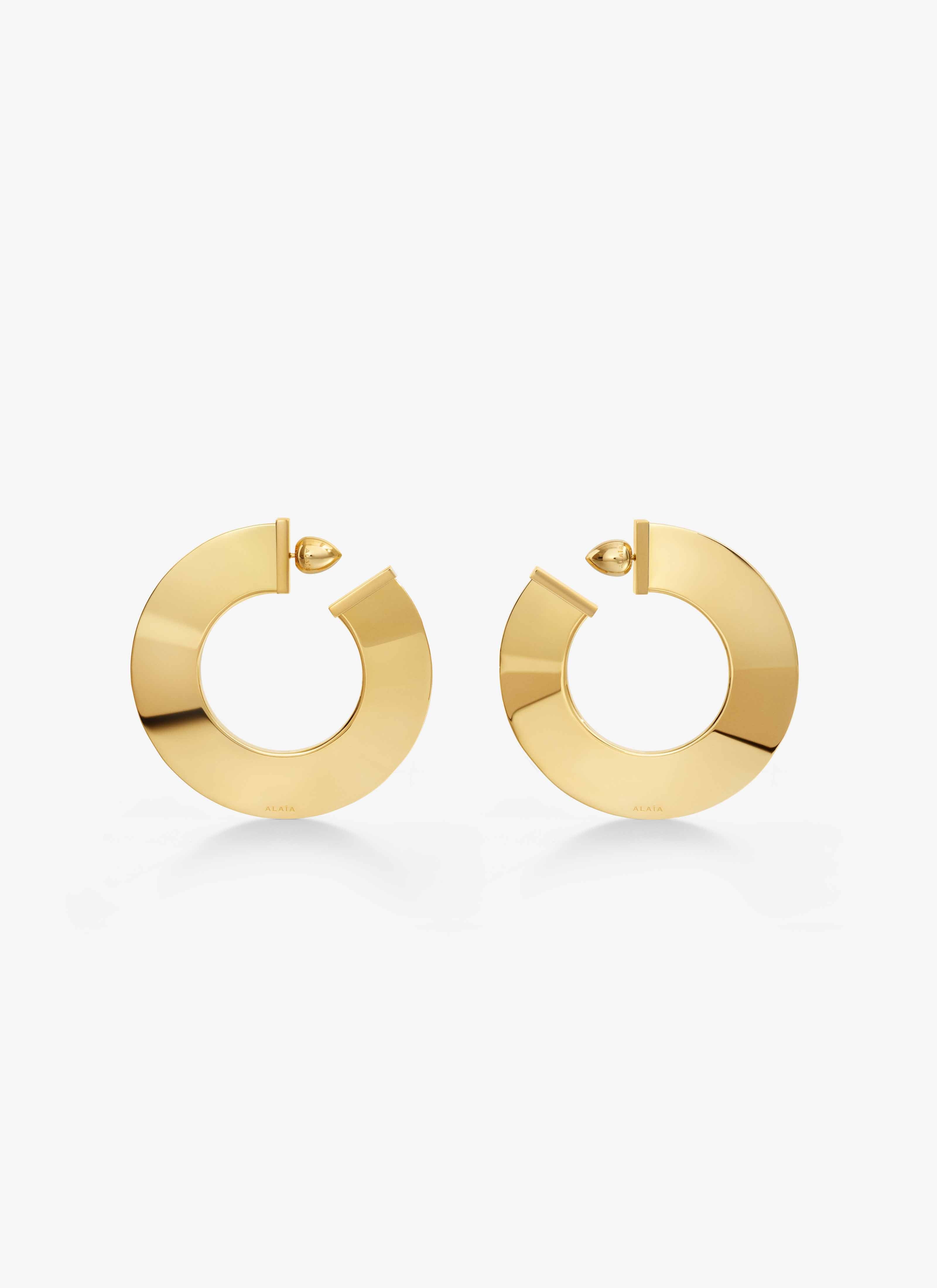 ALAÏA GOLD BLADE HOOPS 