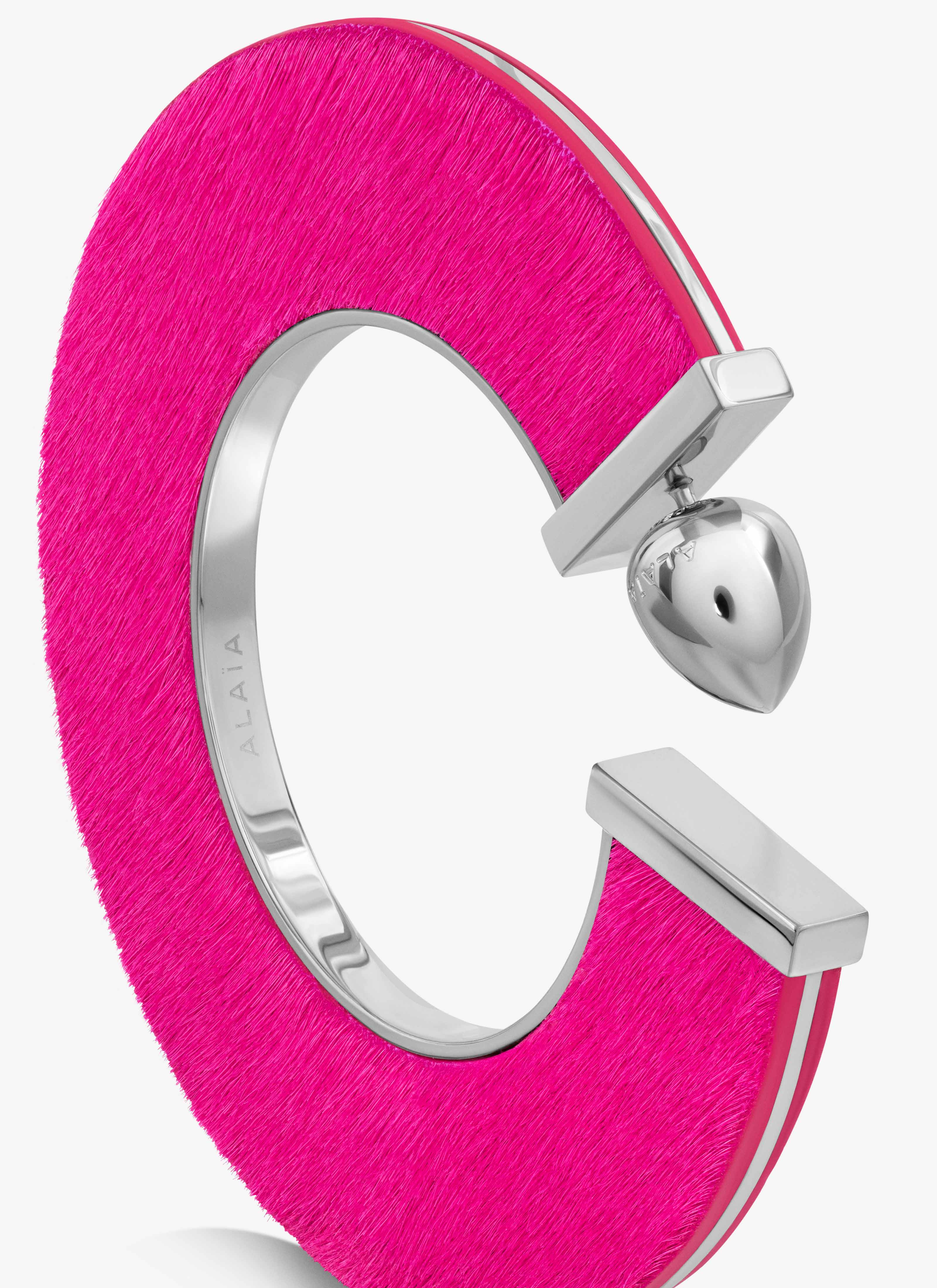 ALAÏA FUCHSIA BLADE HOOPS 