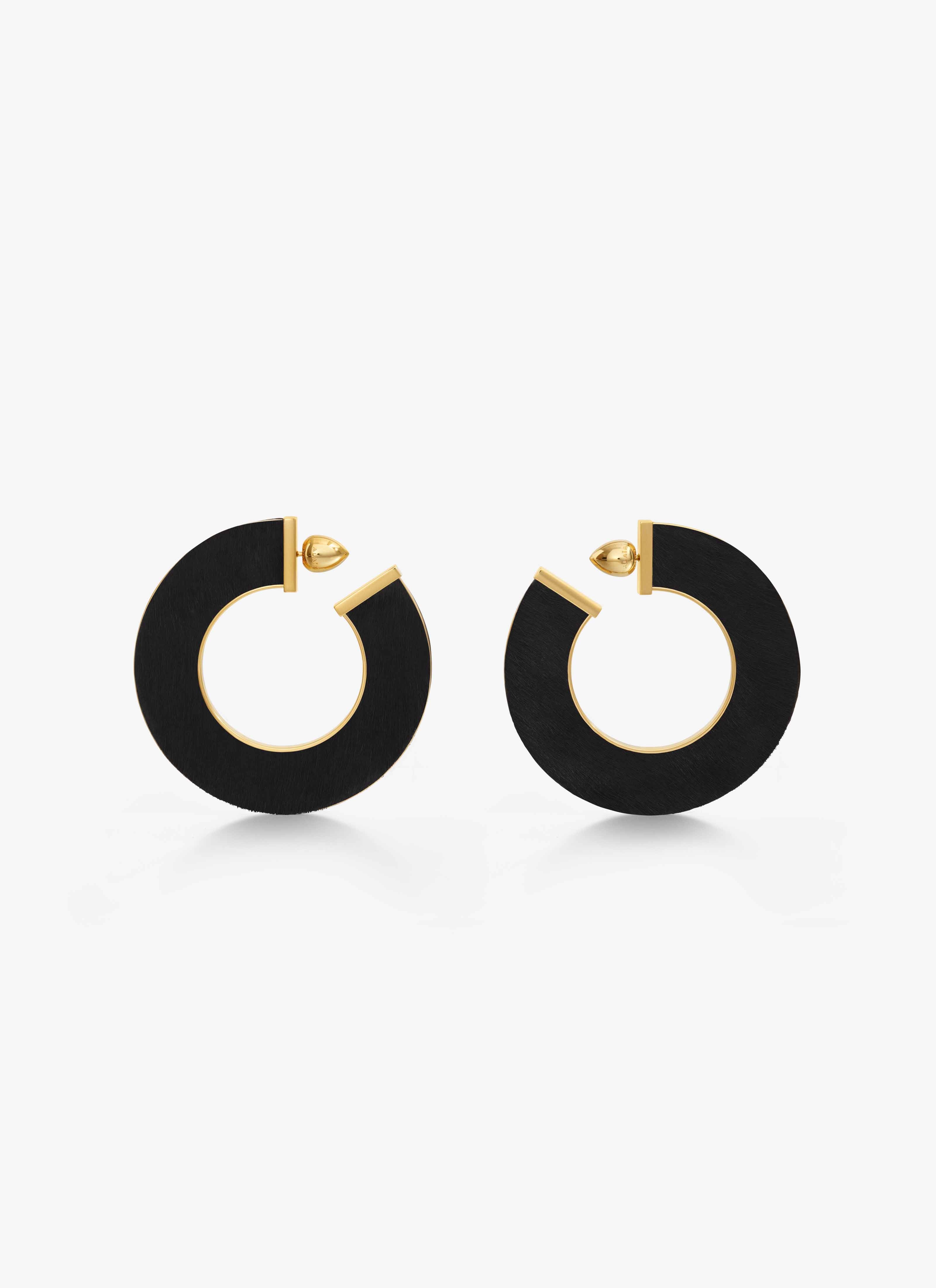 ALAÏA CHOCOLATE BLADE HOOPS 
