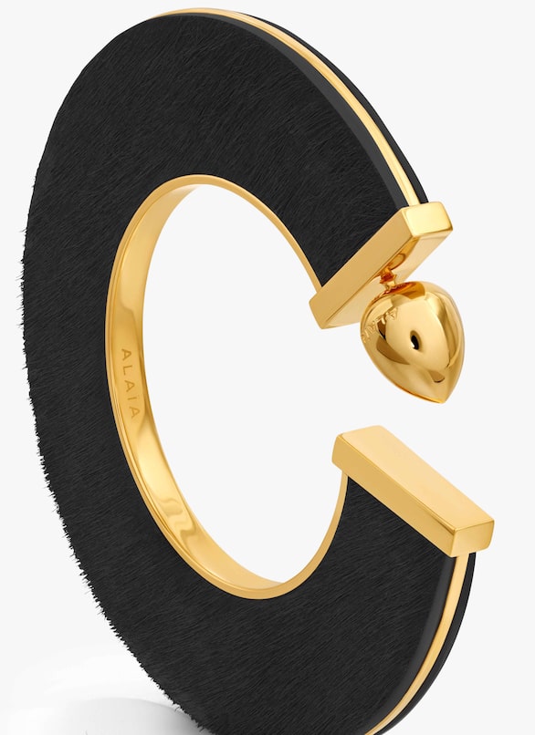 BLADE HOOPS  ALAÏA CHOCOLATE BLADE HOOPS