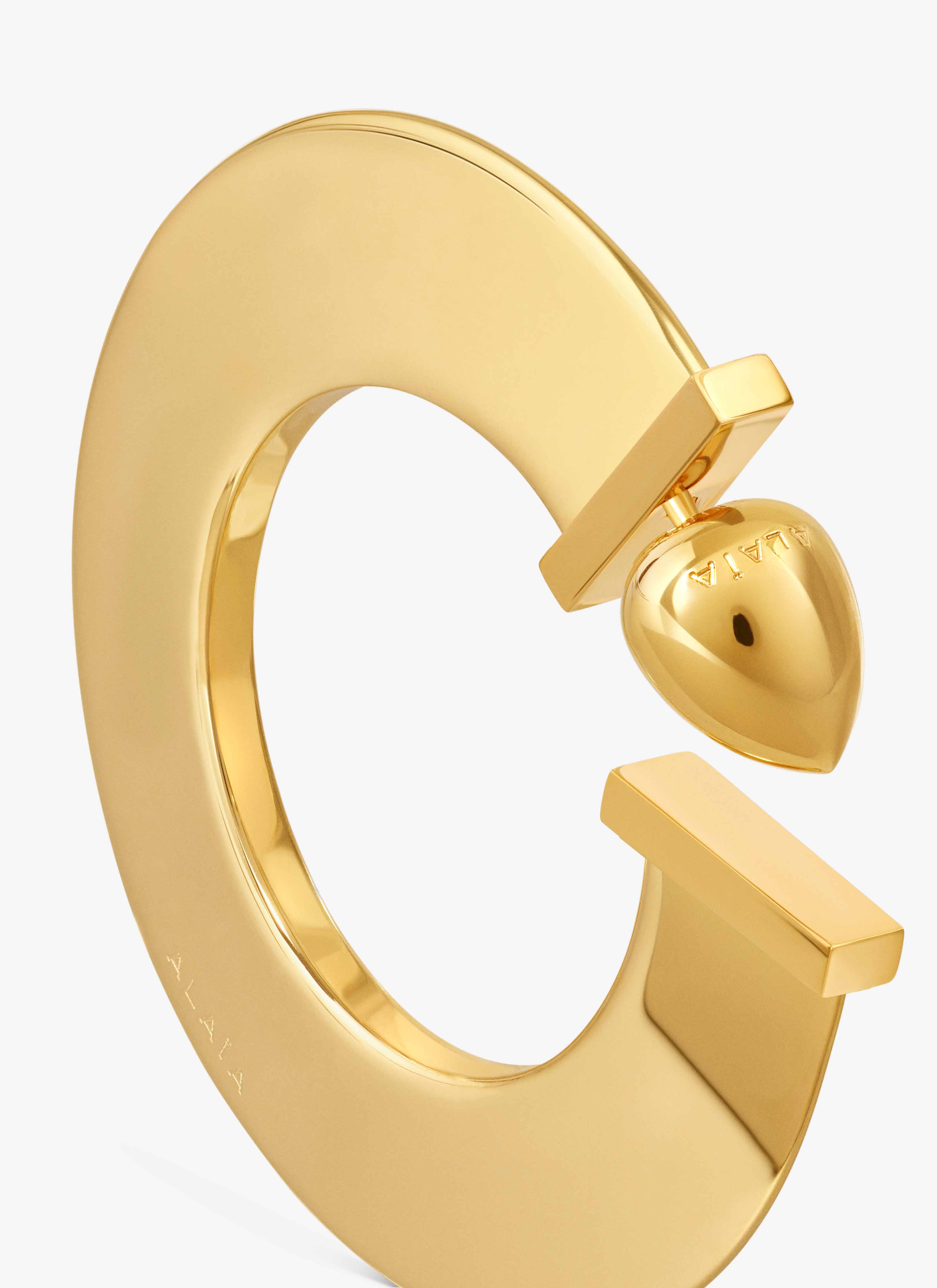ALAÏA GOLD SMALL BLADE HOOPS 