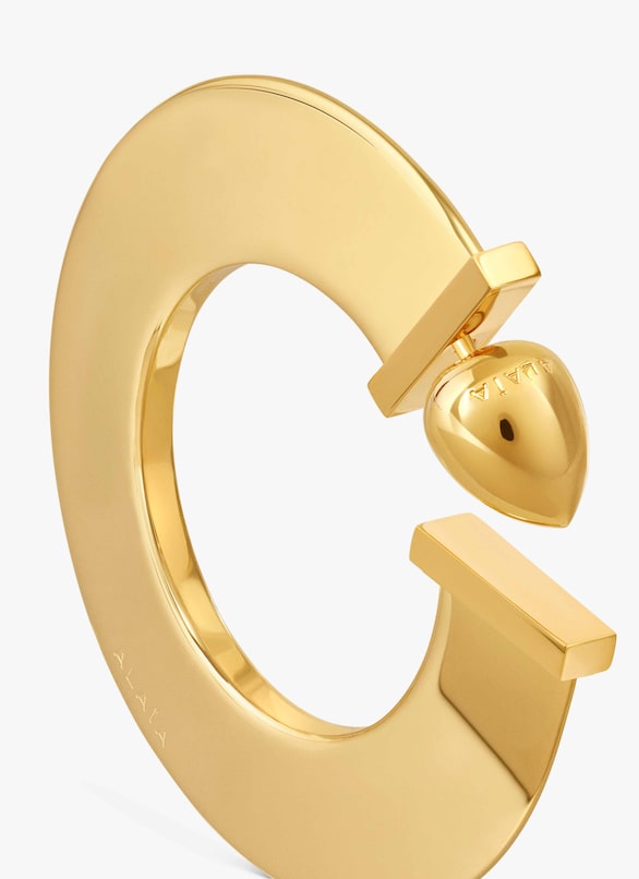 SMALL BLADE HOOPS  ALAÏA GOLD SMALL BLADE HOOPS