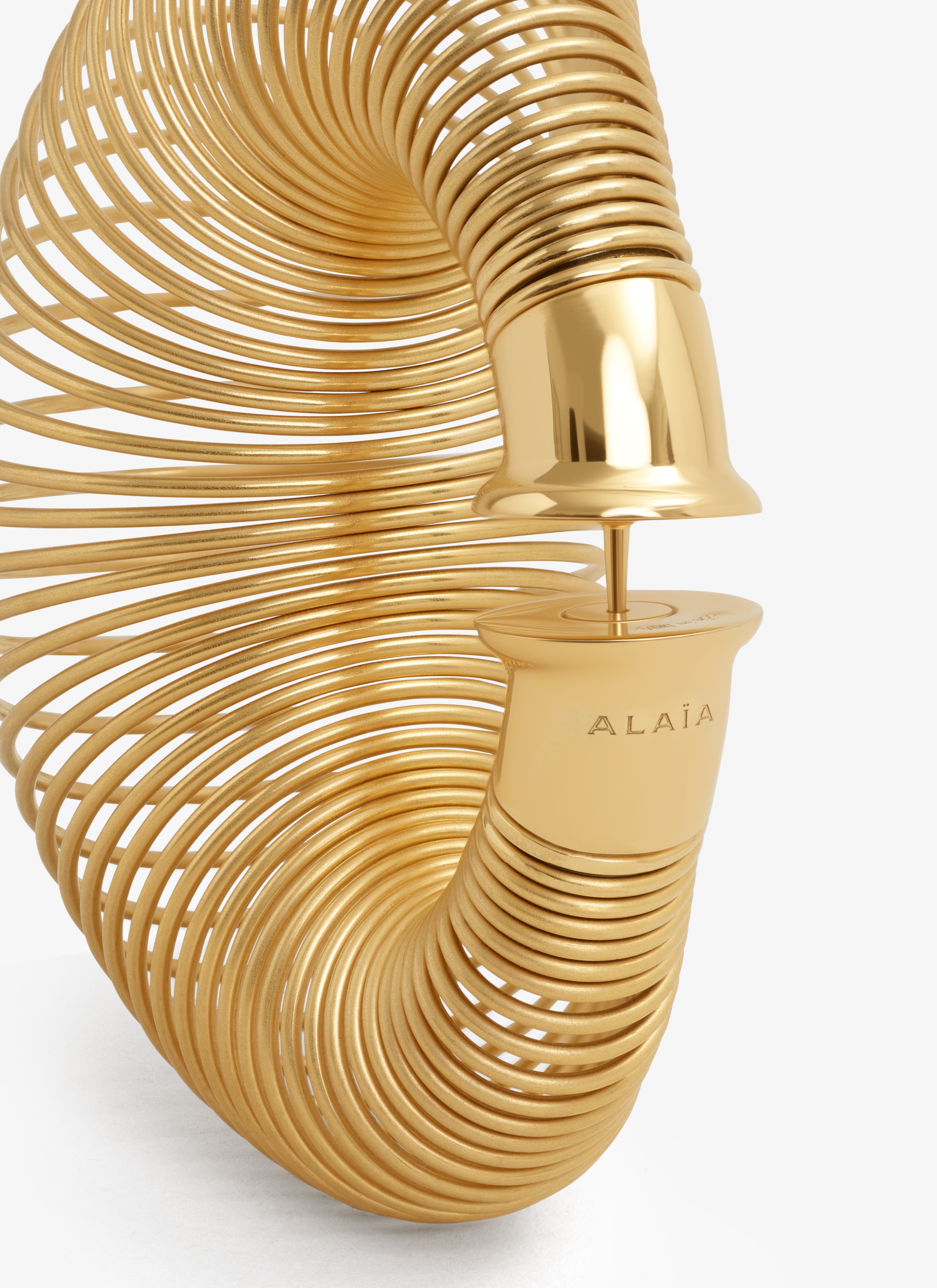 ALAÏA GOLD SMALL SPIRAL HOOPS