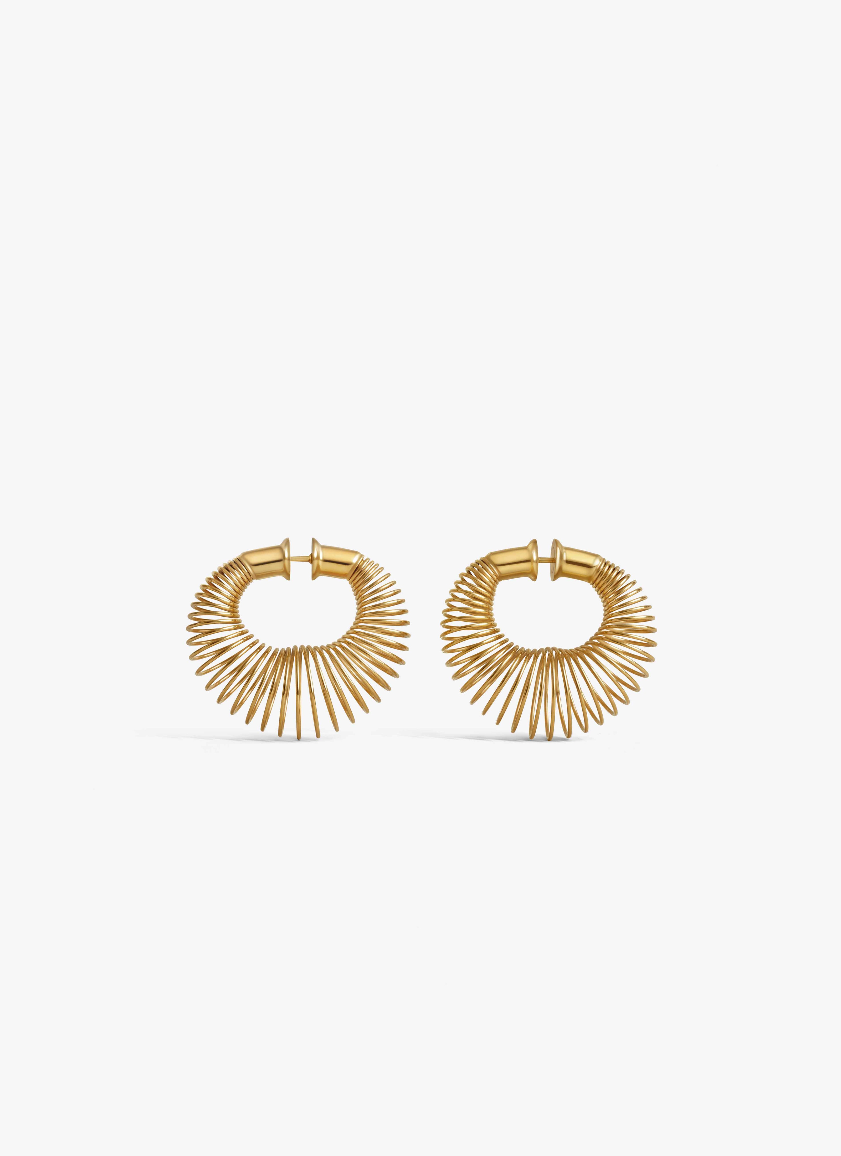 ALAÏA GOLD SMALL SPIRAL HOOPS