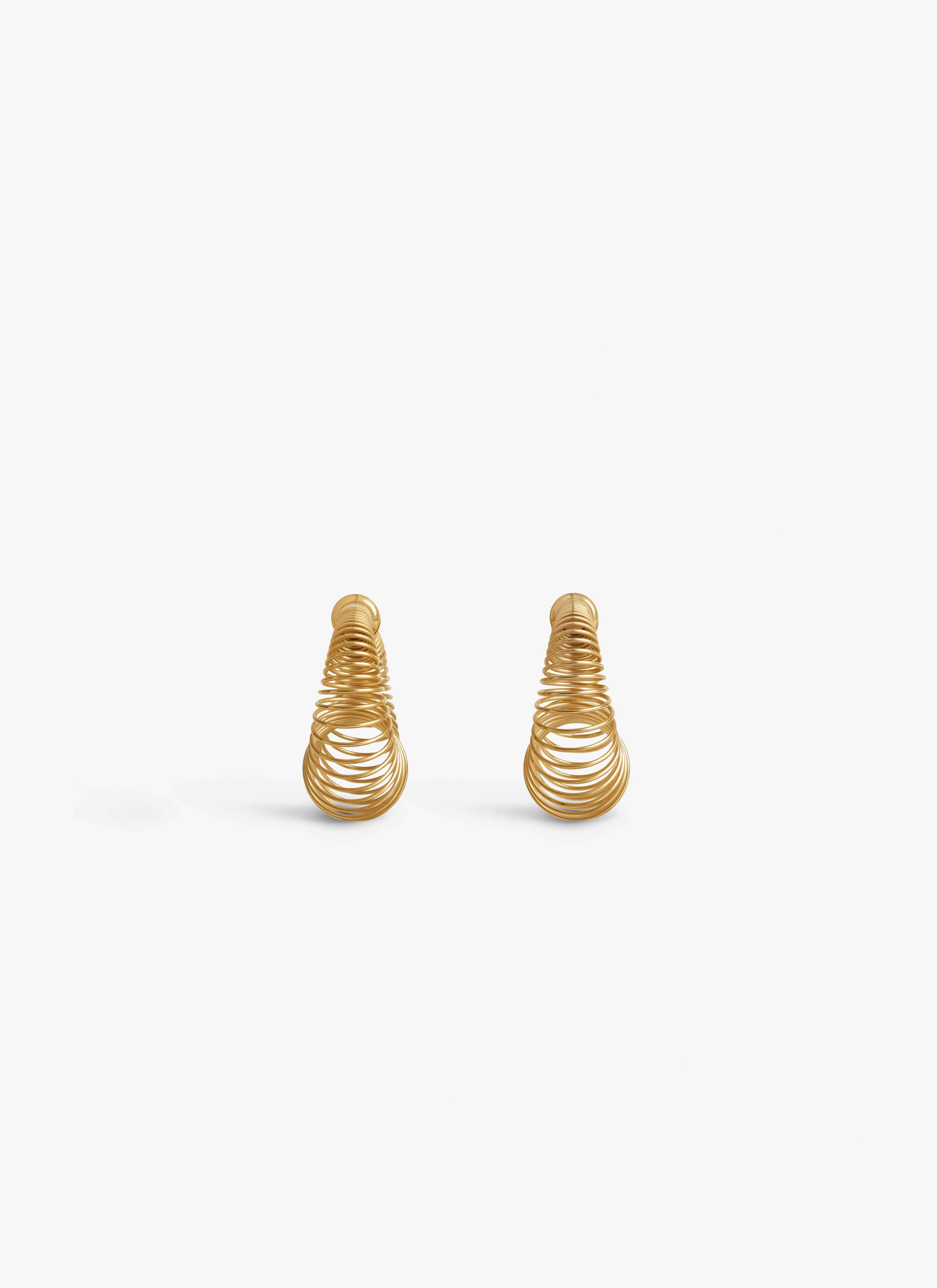 ALAÏA GOLD SMALL SPIRAL HOOPS