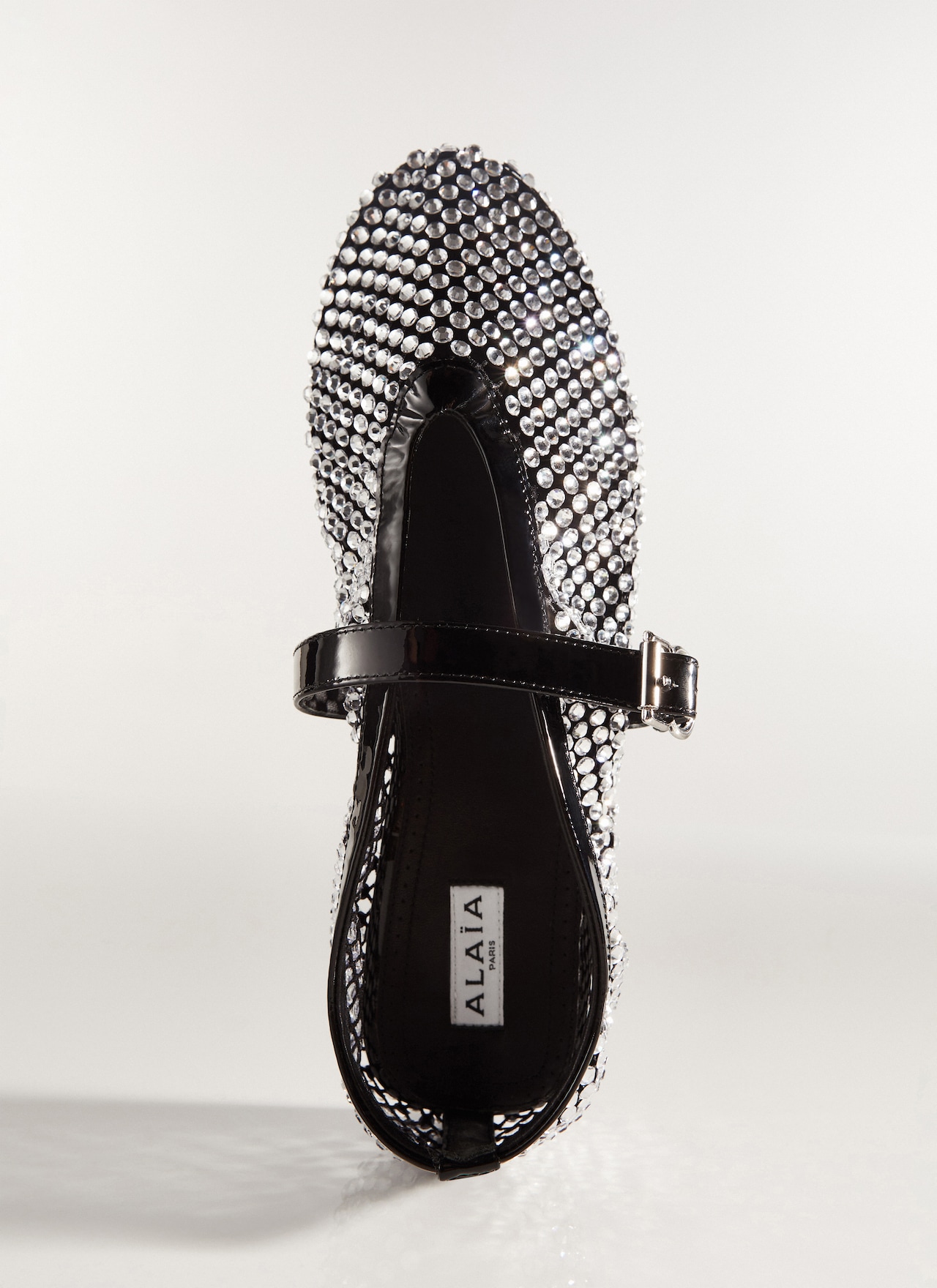 ALAÏA Ballet Flats in Fishnet, Fur | LA BALLERINE | ALAÏA US