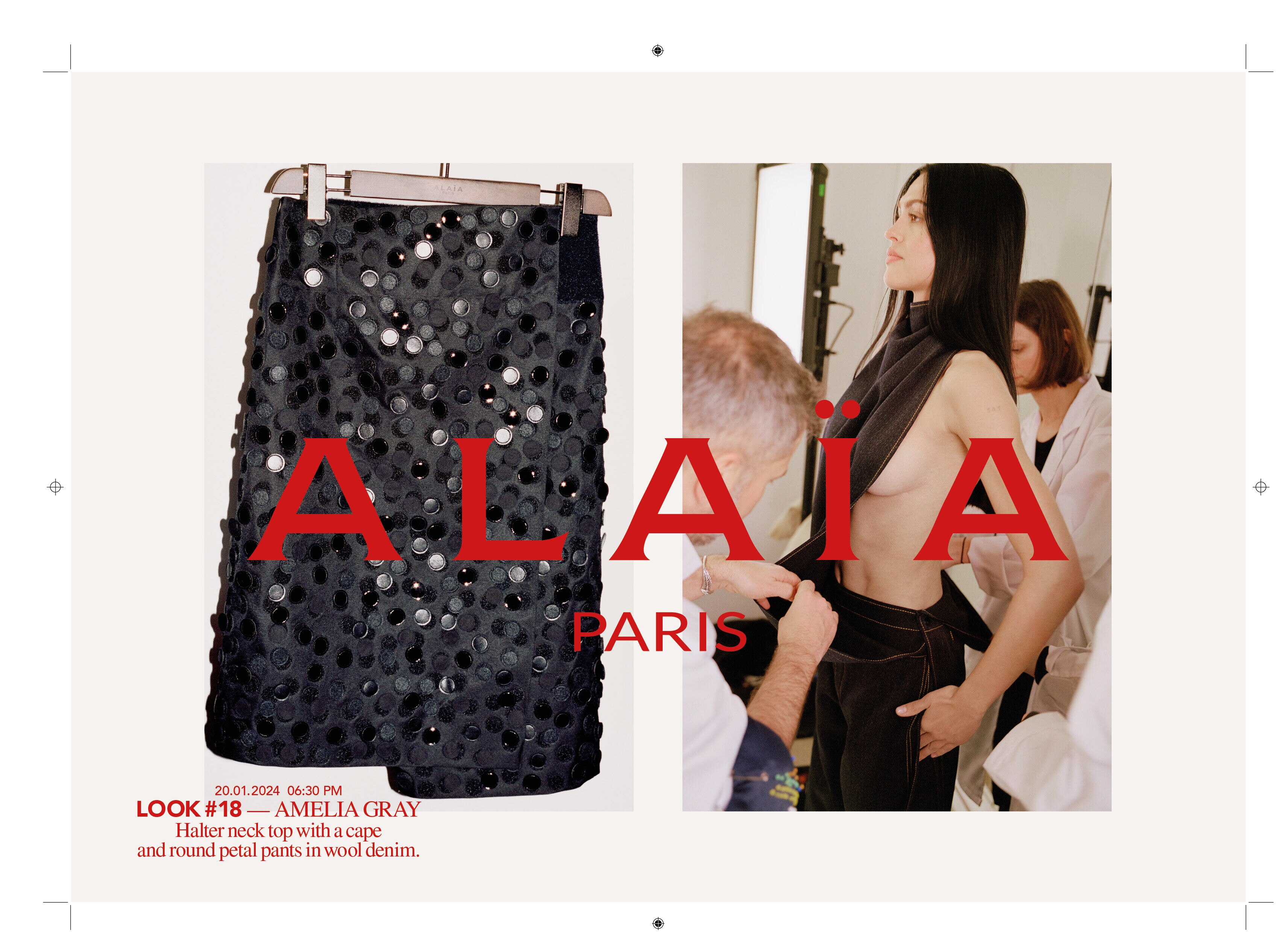 アライア　ロングスリーブコットンシャツ　alaia ALAÏA WHITE COTTON LONG SLEEVED T SHIRT | ALAÏA TW