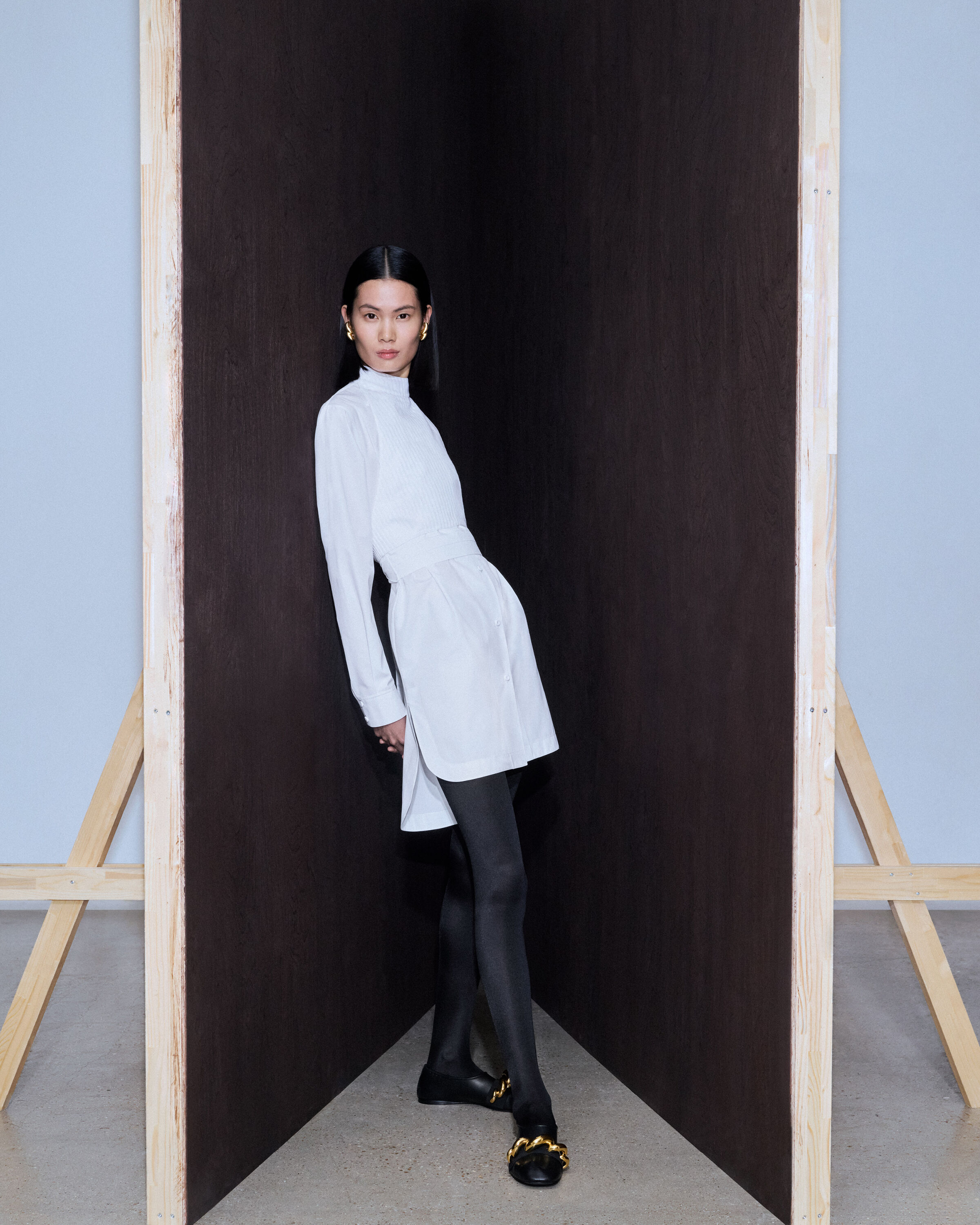 ALAÏA Noir Alaïa LONG COAT IN DOUBLE-FACED WOOL | ALAÏA PH