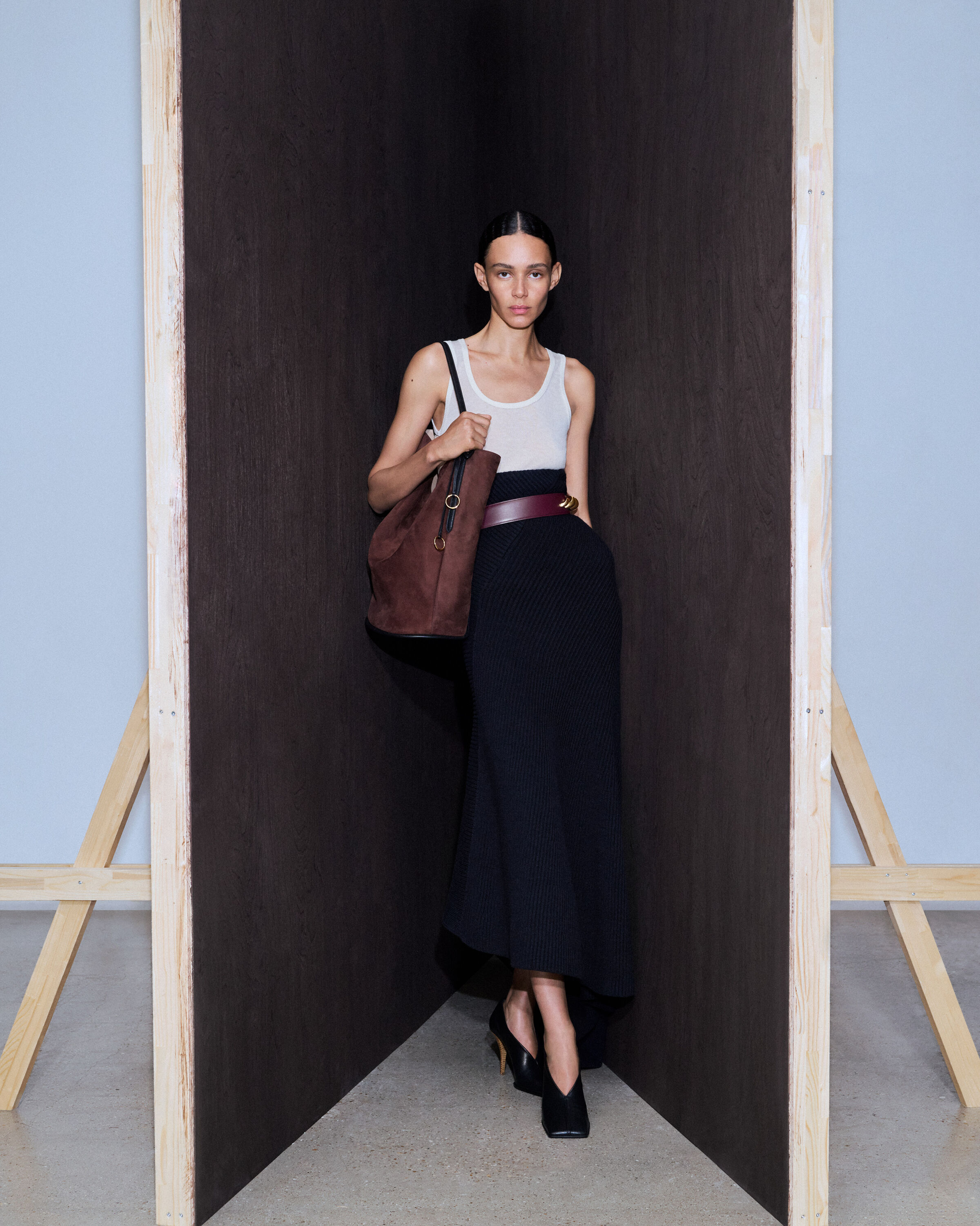 ALAÏA ラクスカーフスキン製Vienneウェーブ ビスチェベルト