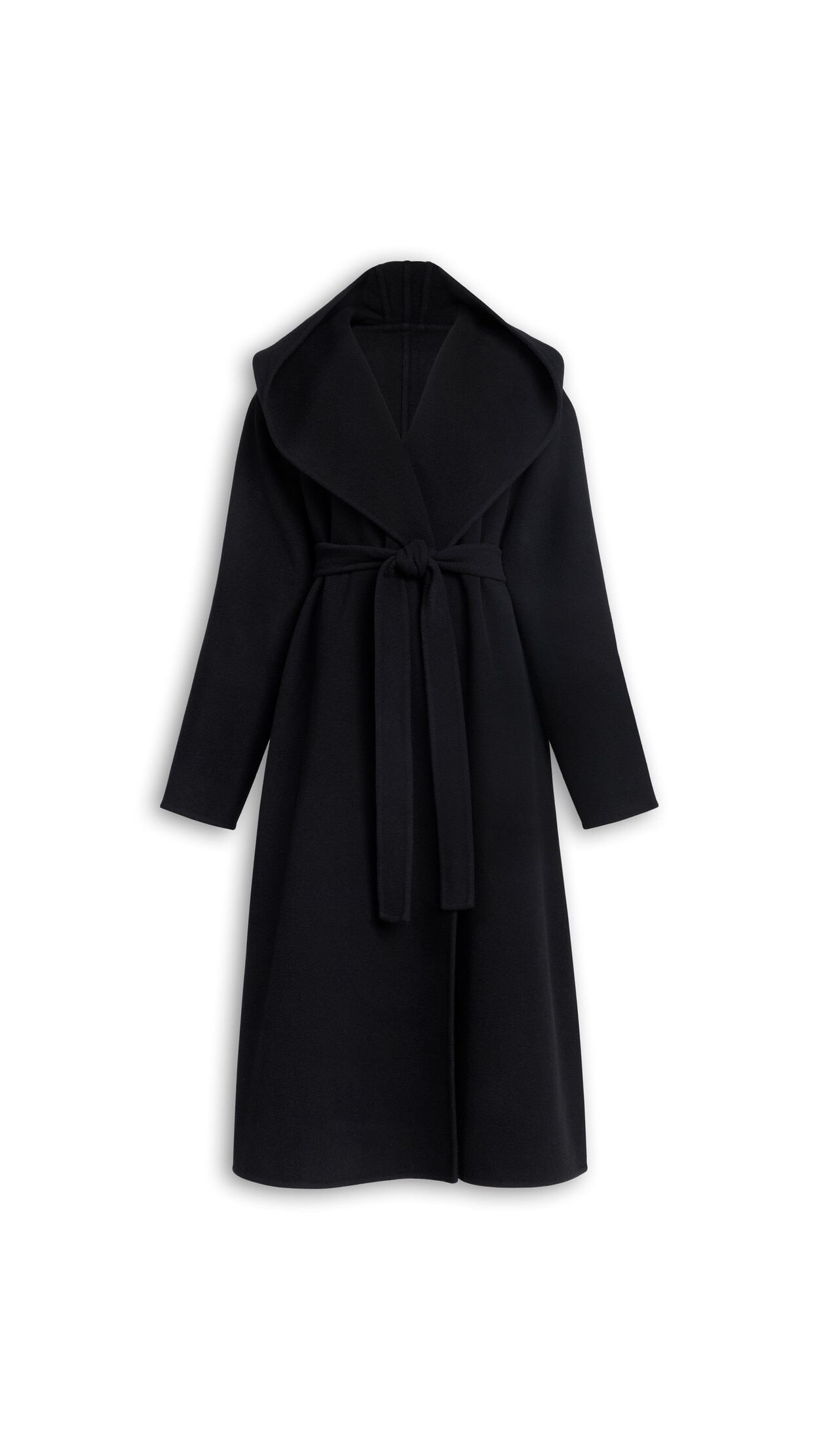 HOOD WRAP WOOL COAT