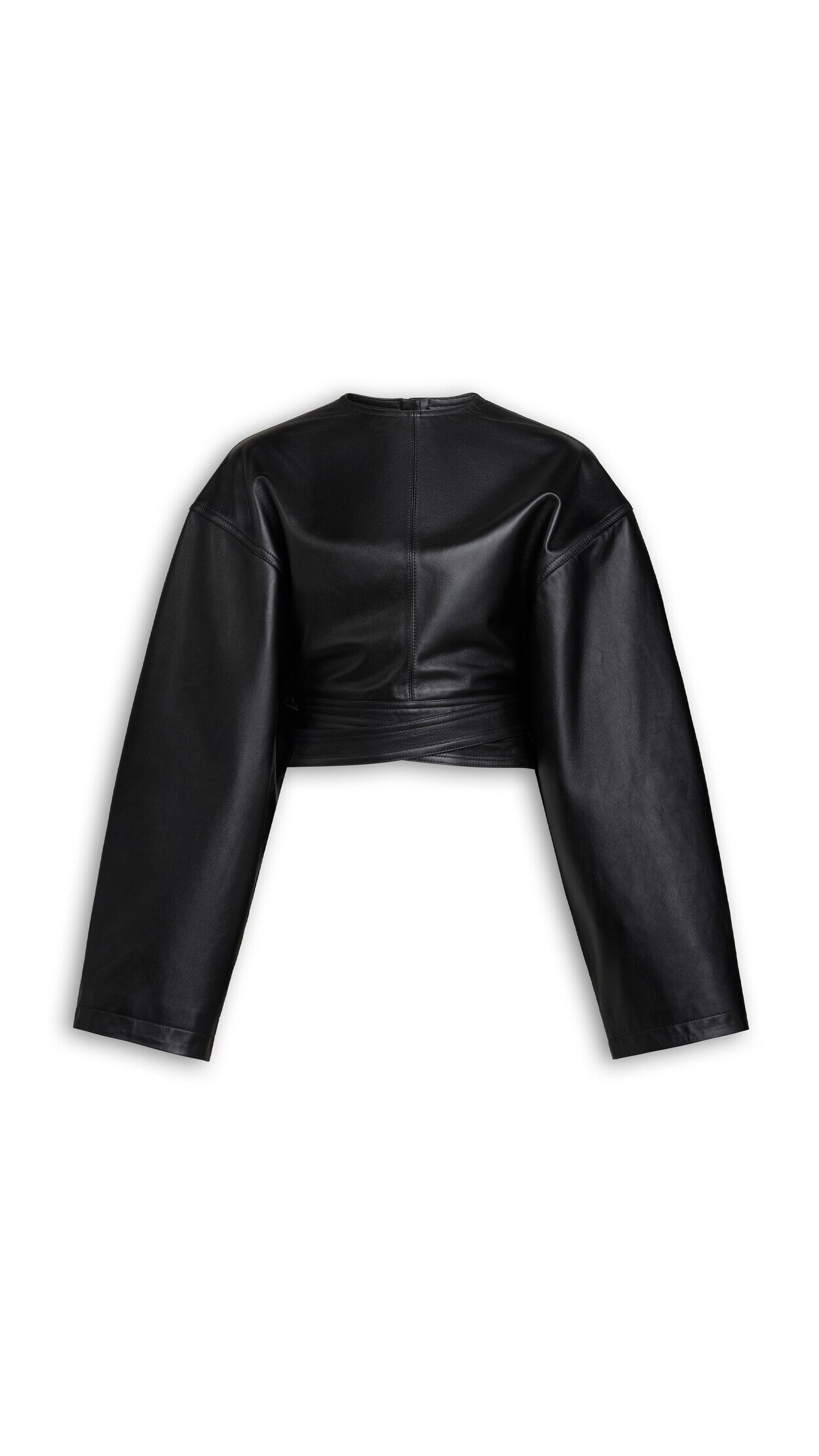 BELTED LEATHER TOP