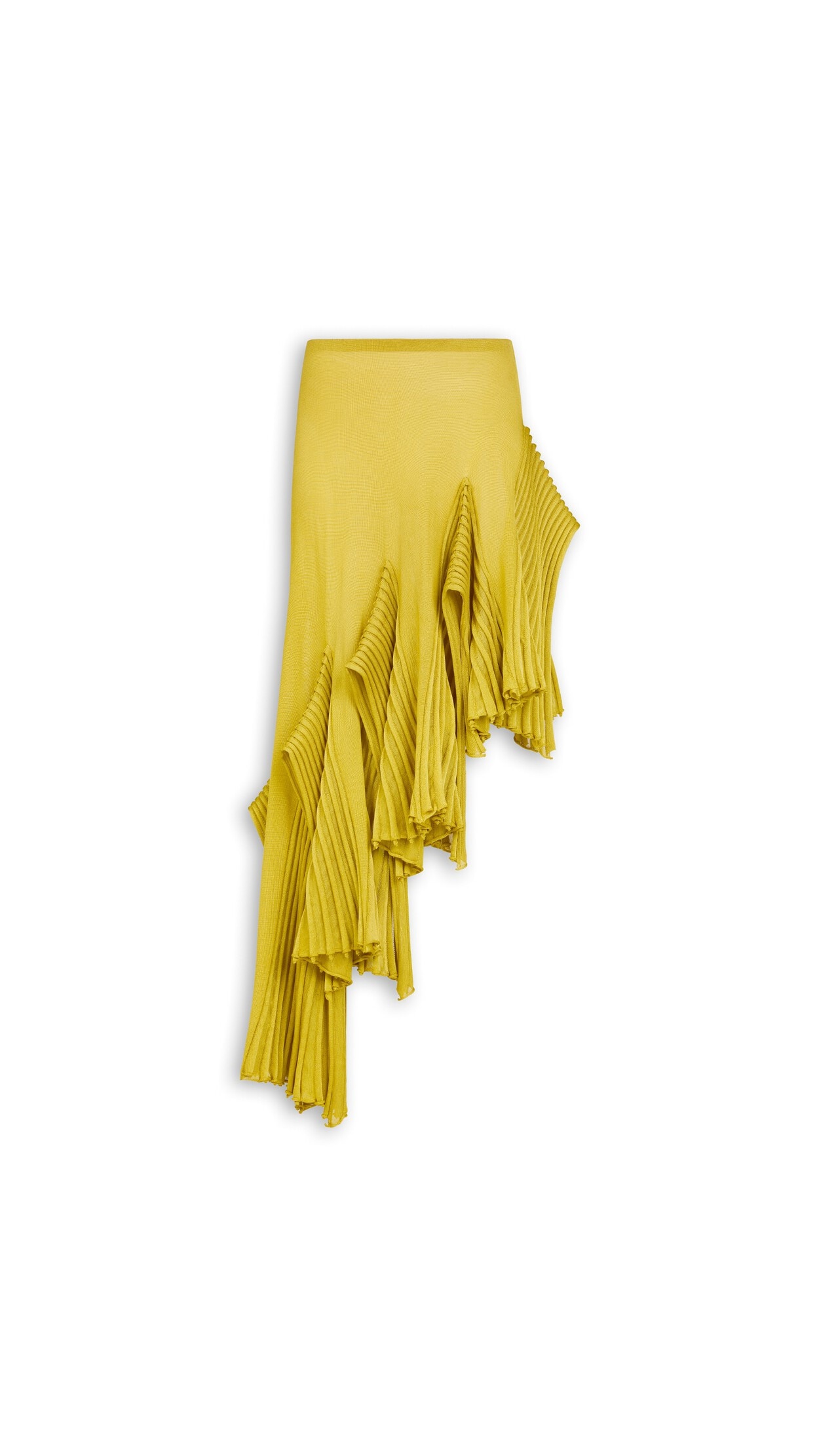 ASYMMETRIC LEAF GODET SKIRT