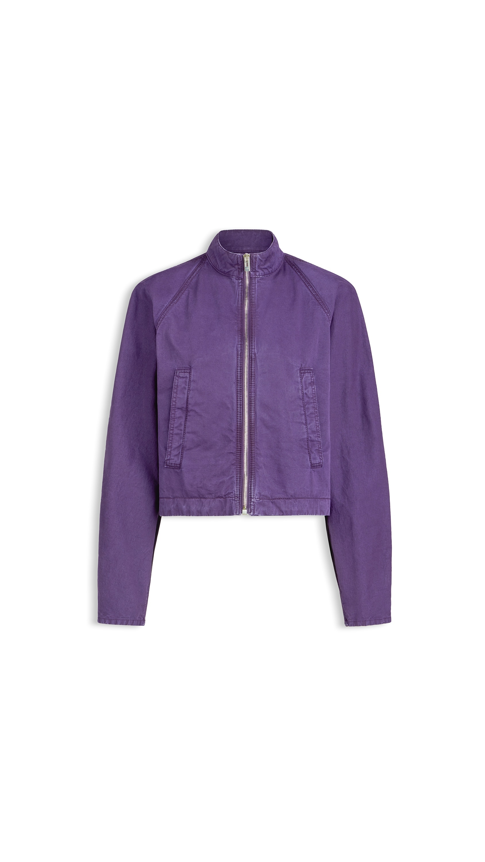 ALAÏA VIOLET ROUND DENIM JACKET | ALAÏA US