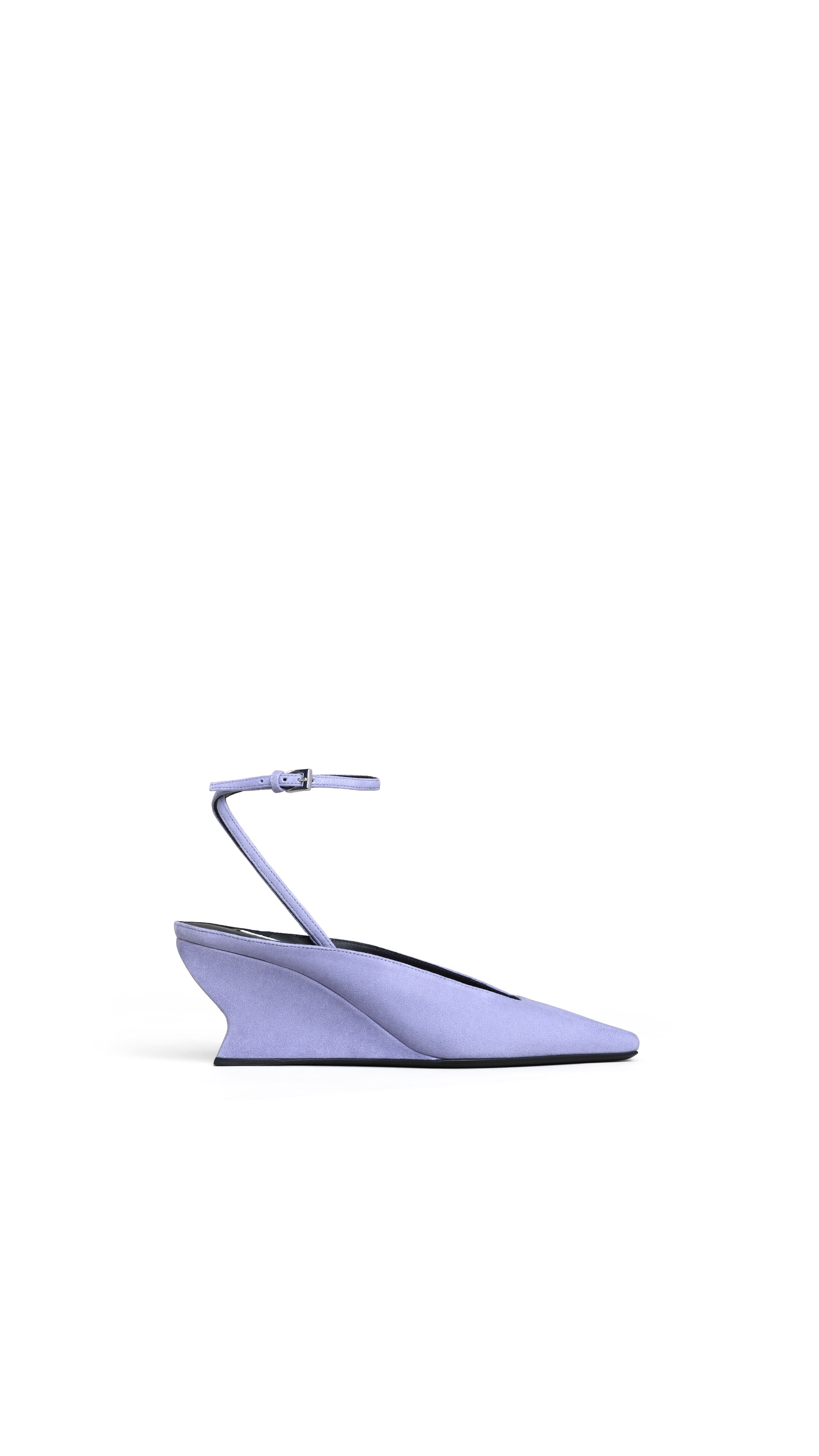 ALAÏA LILAC WAVE WEDGE PUMPS IN SUEDE | ALAÏA US