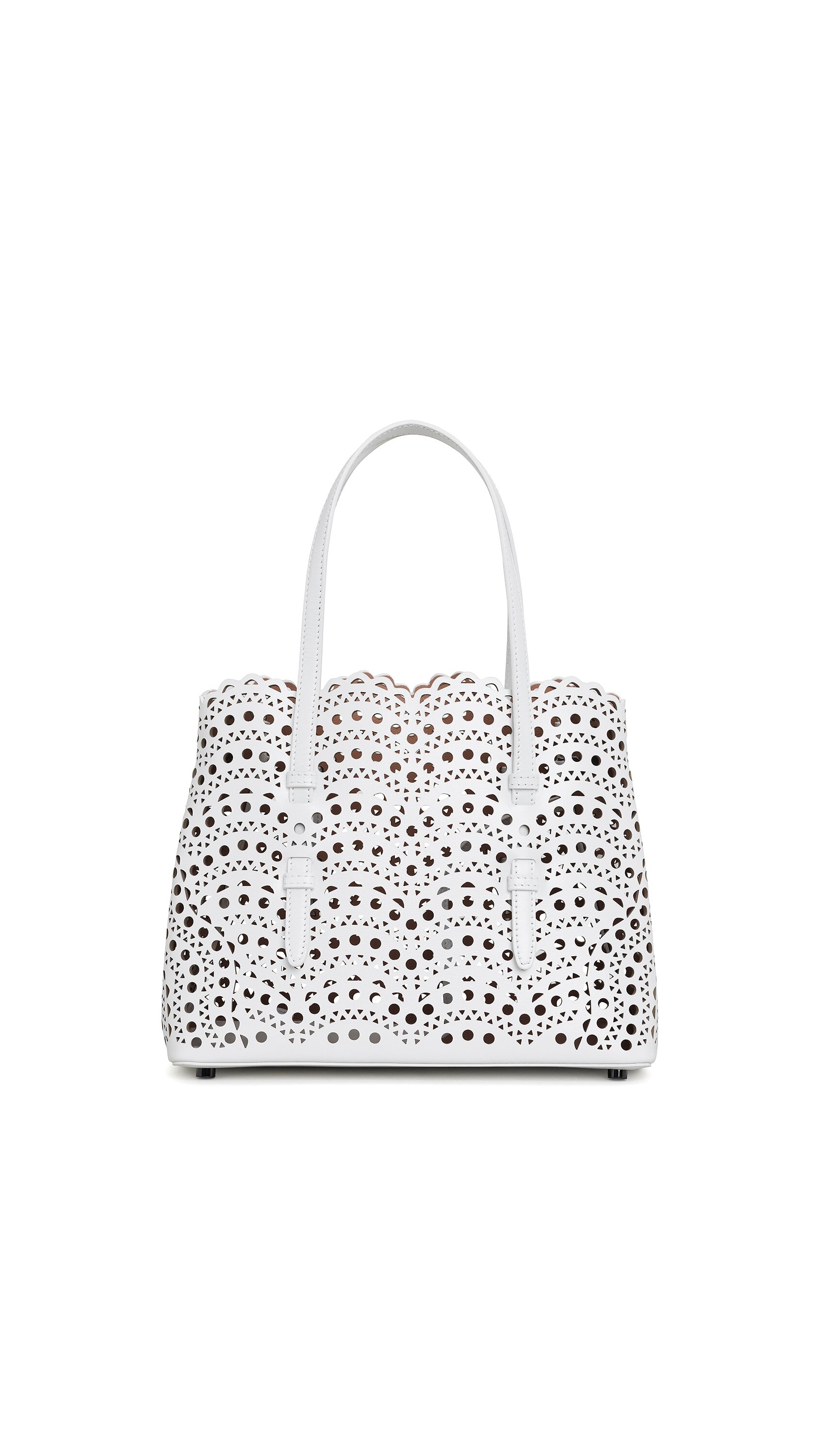 ALAÏA OPTICAL WHITE MINA 25 BAG IN VIENNE WAVE CALFSKIN | ALAÏA US