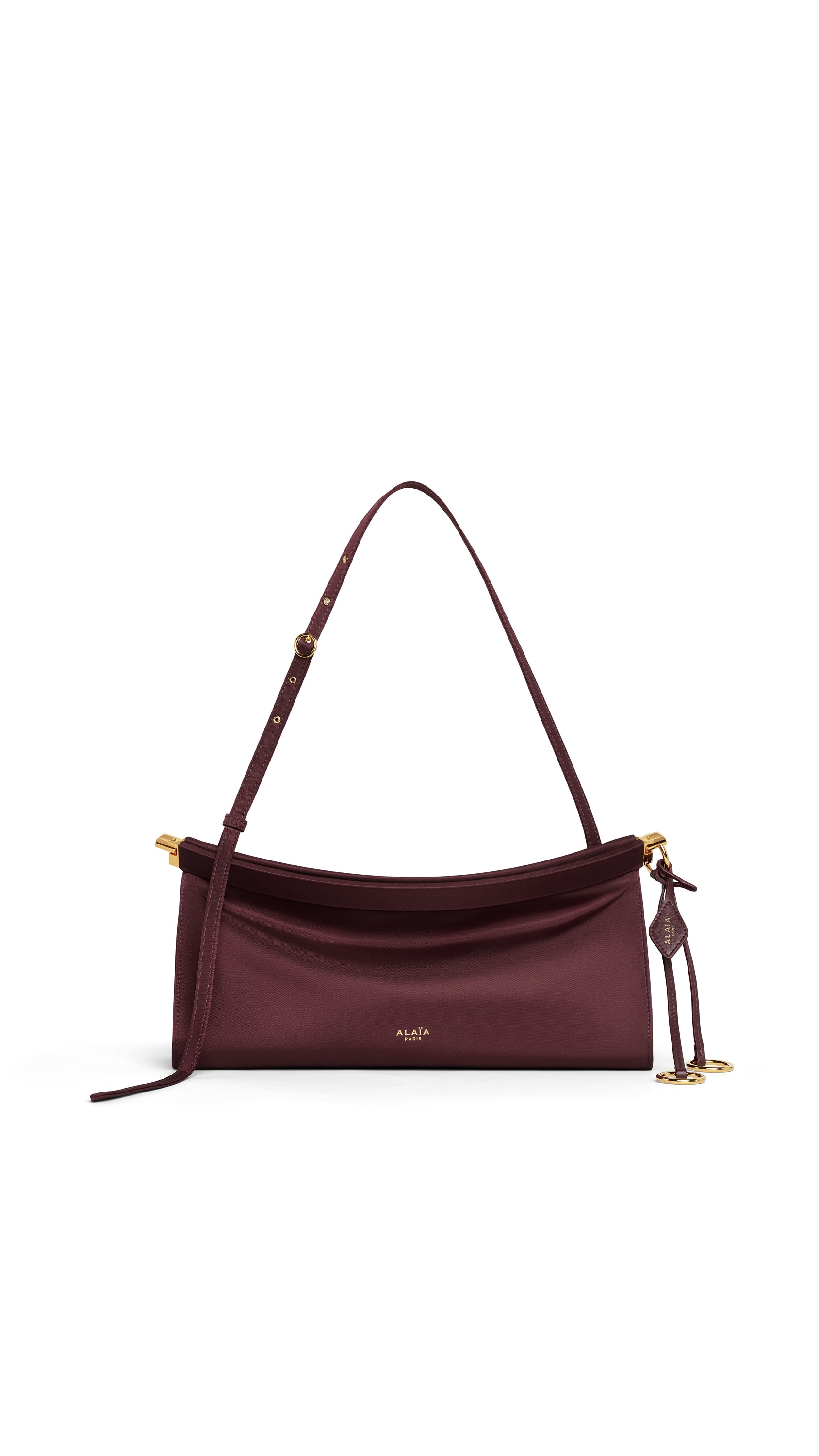 ALAÏA GARNET RED LE CLICK EAST WEST MEDIUM BAG IN NYLON | ALAÏA US
