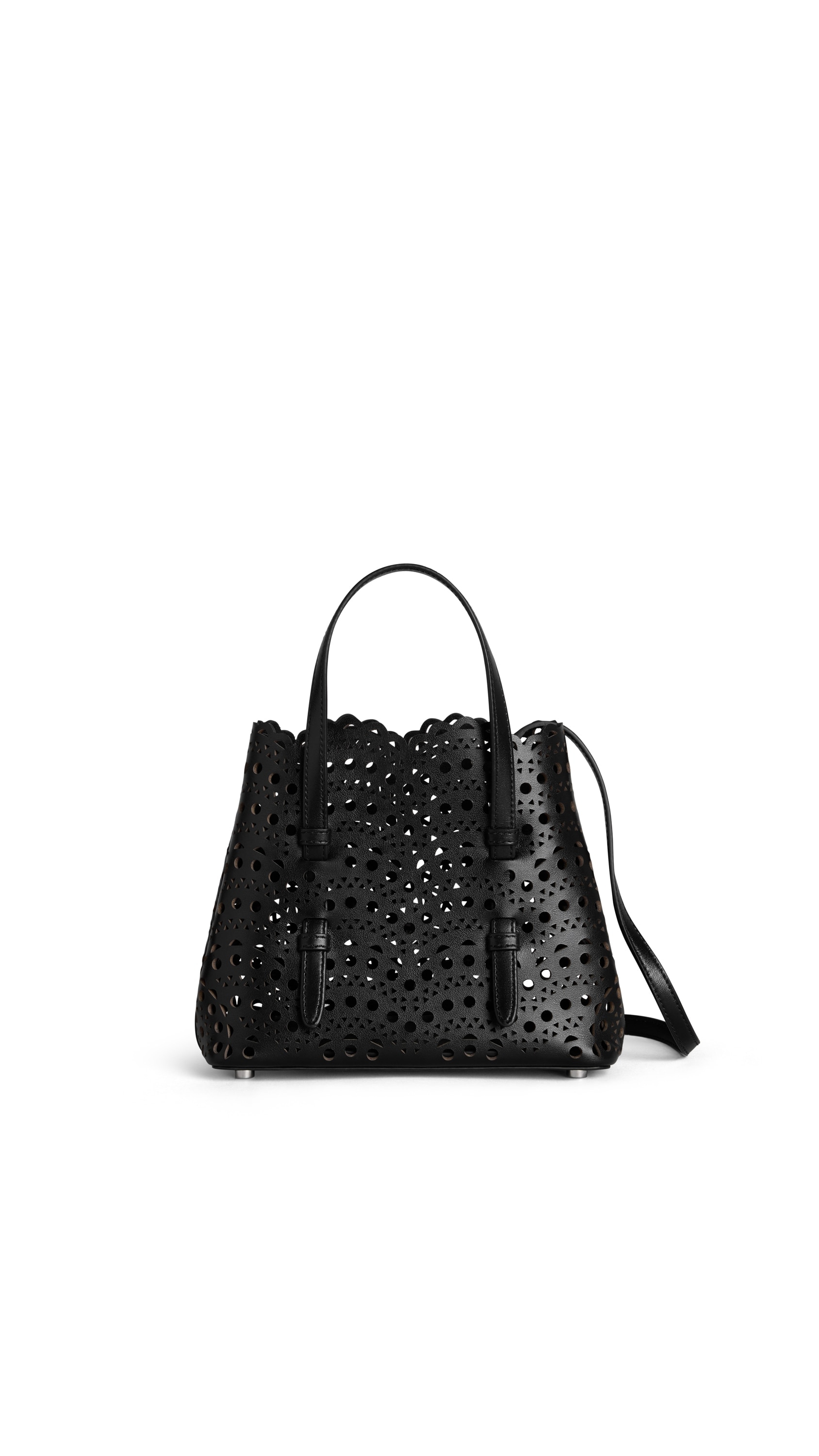 ALAÏA アライア　MINA20 バッグ ALAÏA BLACK MINA 20 BAG IN PERFORATED VIENNE CALFSKIN | ALAÏA US