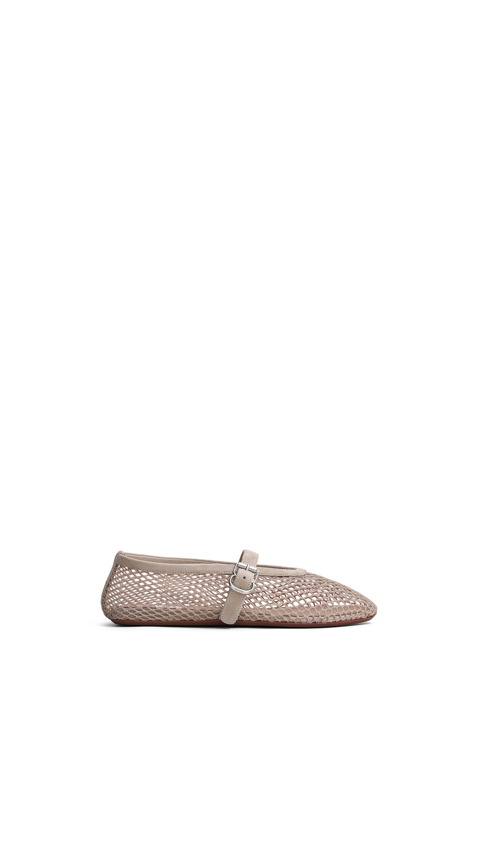 AlaïaSTRASS スエード製 フラットバレエシューズ ALAIA スエードバレエ