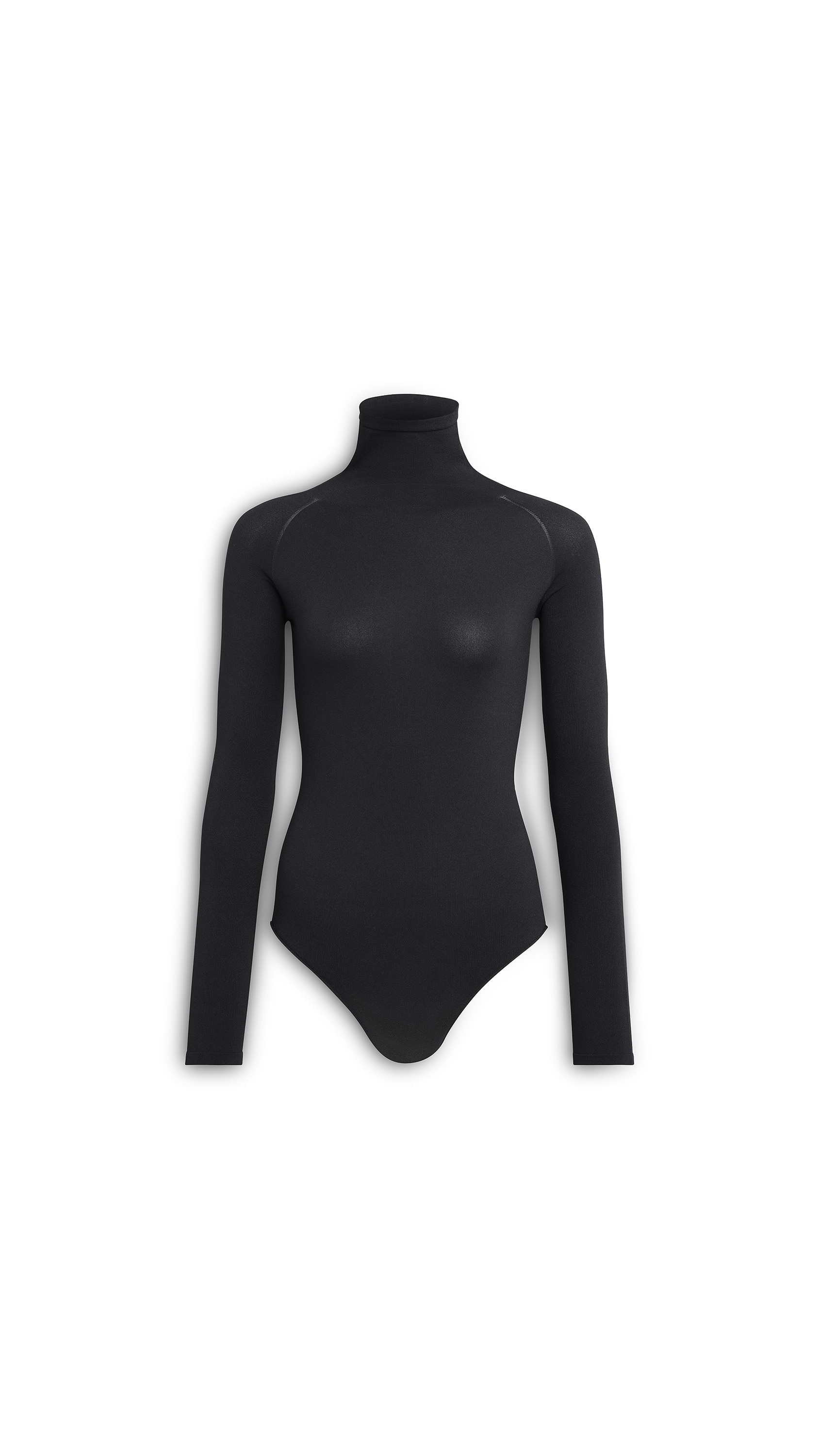 HIGH NECK SECOND-SKIN KNIT BODYSUIT