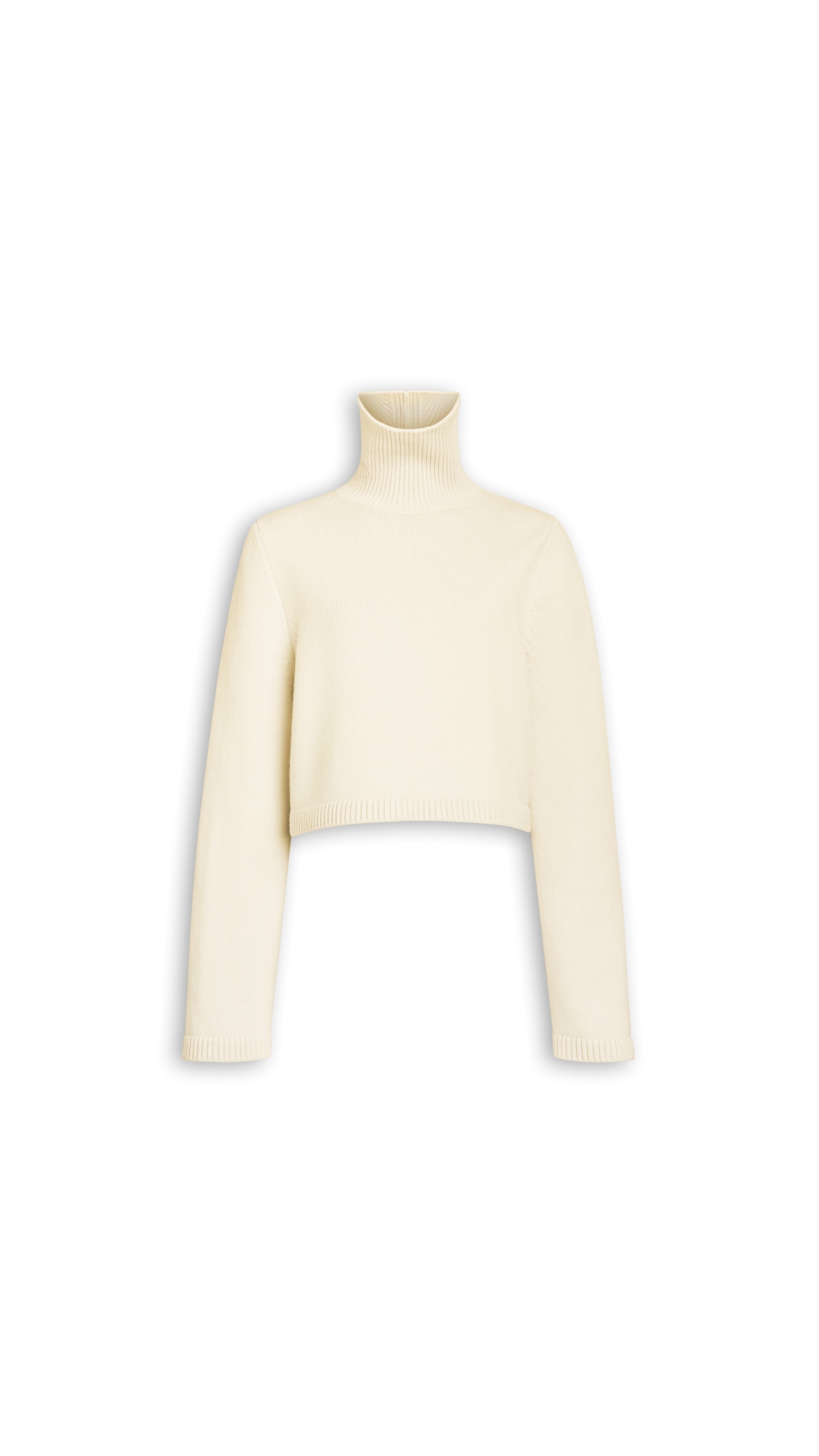 ギャザーアシメニット　Ivory Women's Cropped Cashmere Cocoon Ivory | Jenni Kayne
