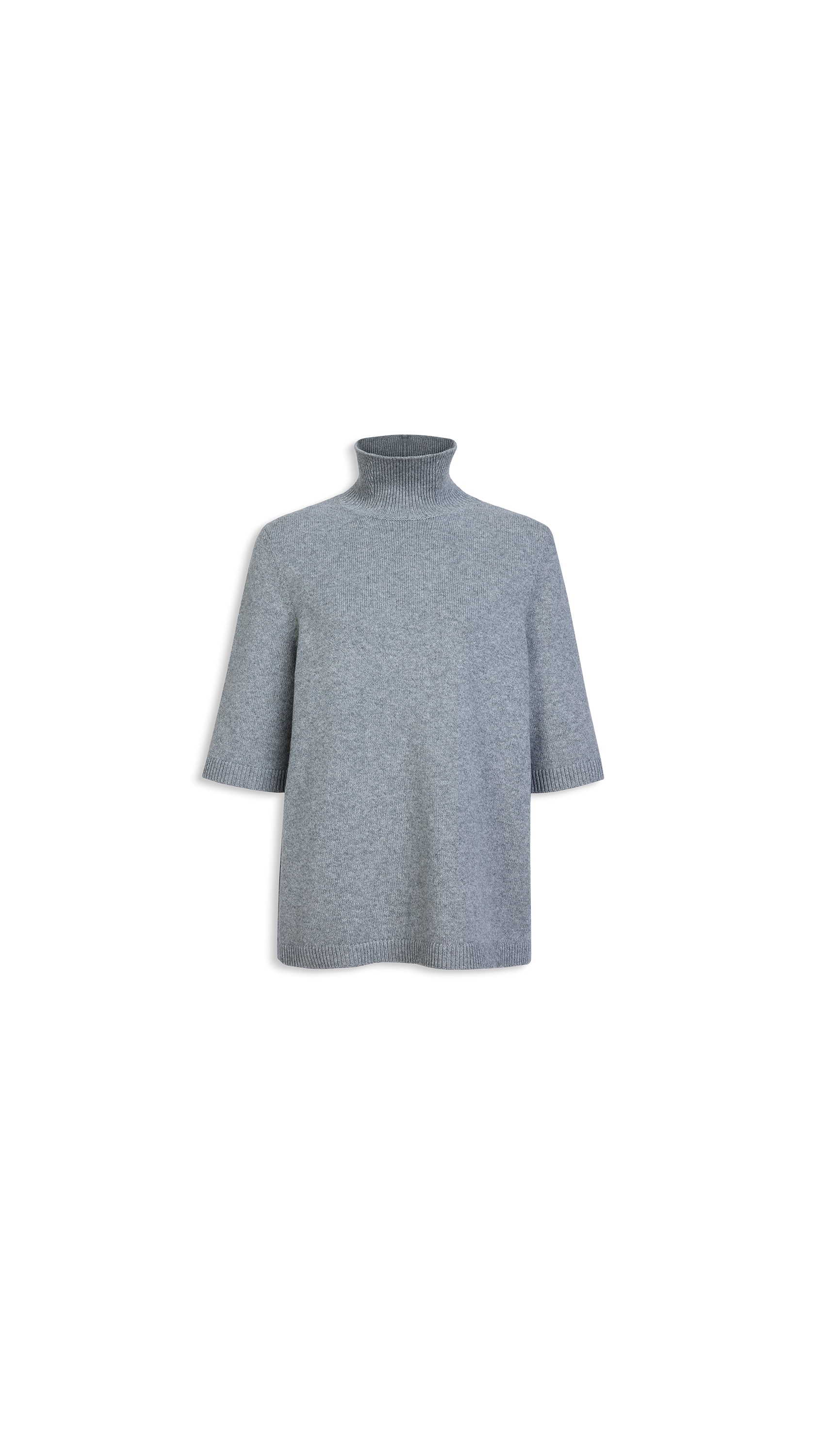 ALAÏA CHINA GREY HIGHNECK CASHMERE JUMPER | ALAÏA US