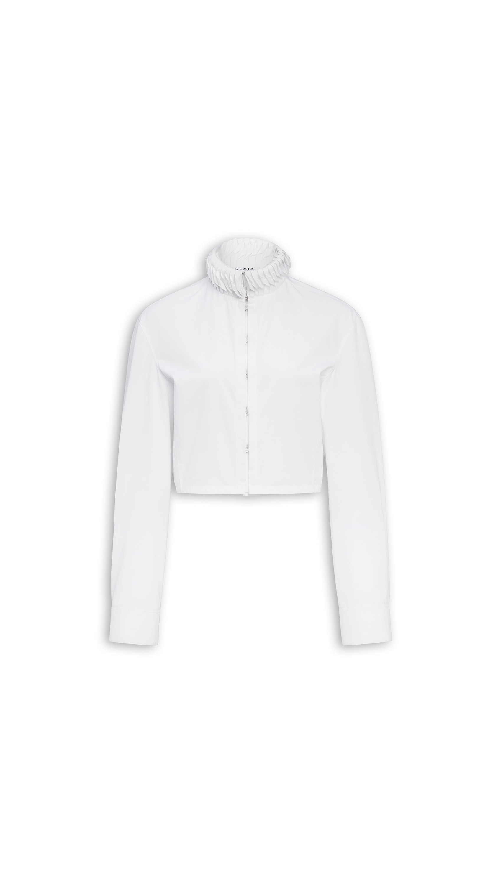 COTTON POPLIN CROPPED BLOUSE