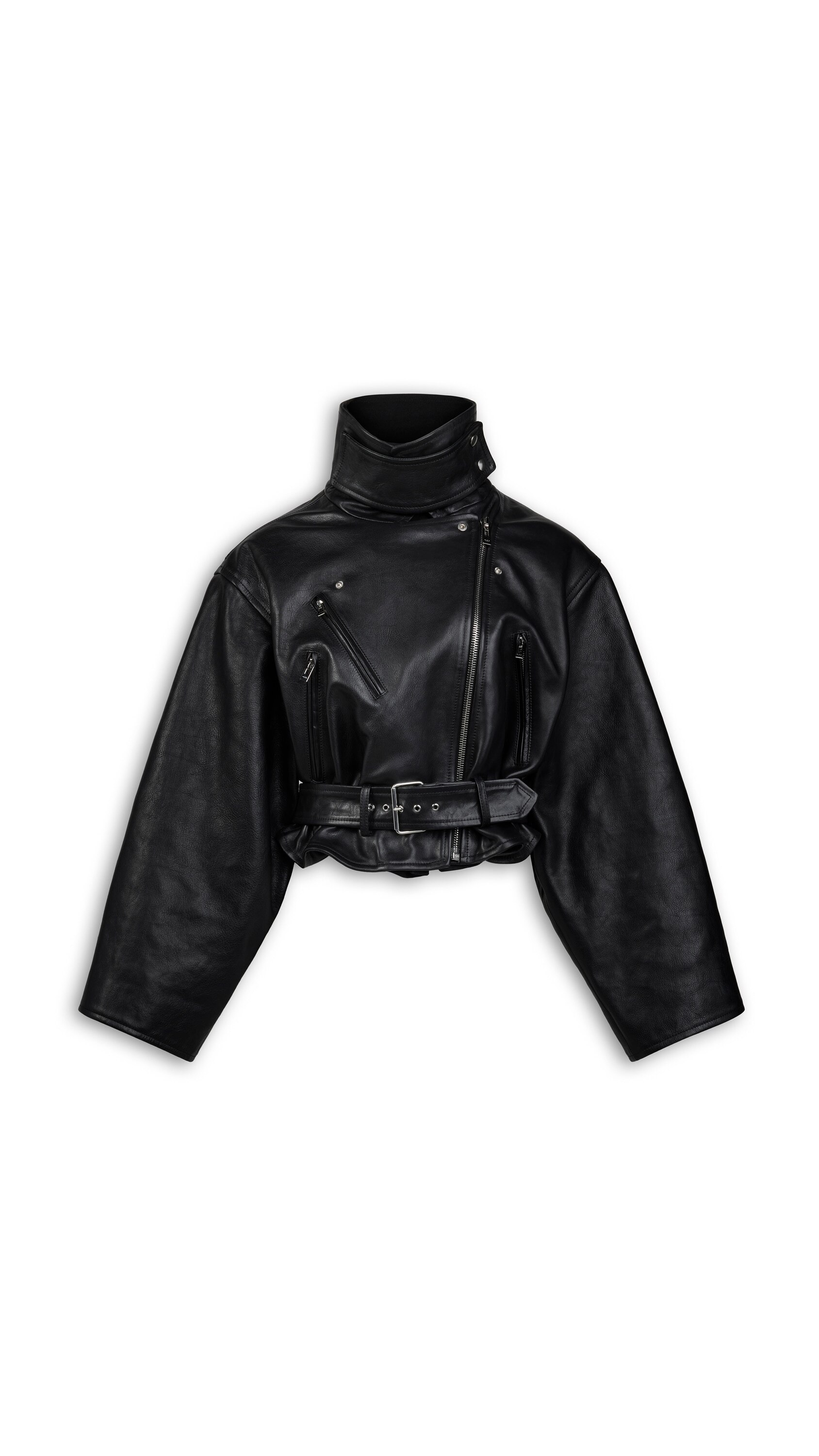 ALAÏA レザー製 レイヤードバイカージャケット ブラック | ALAÏA JP