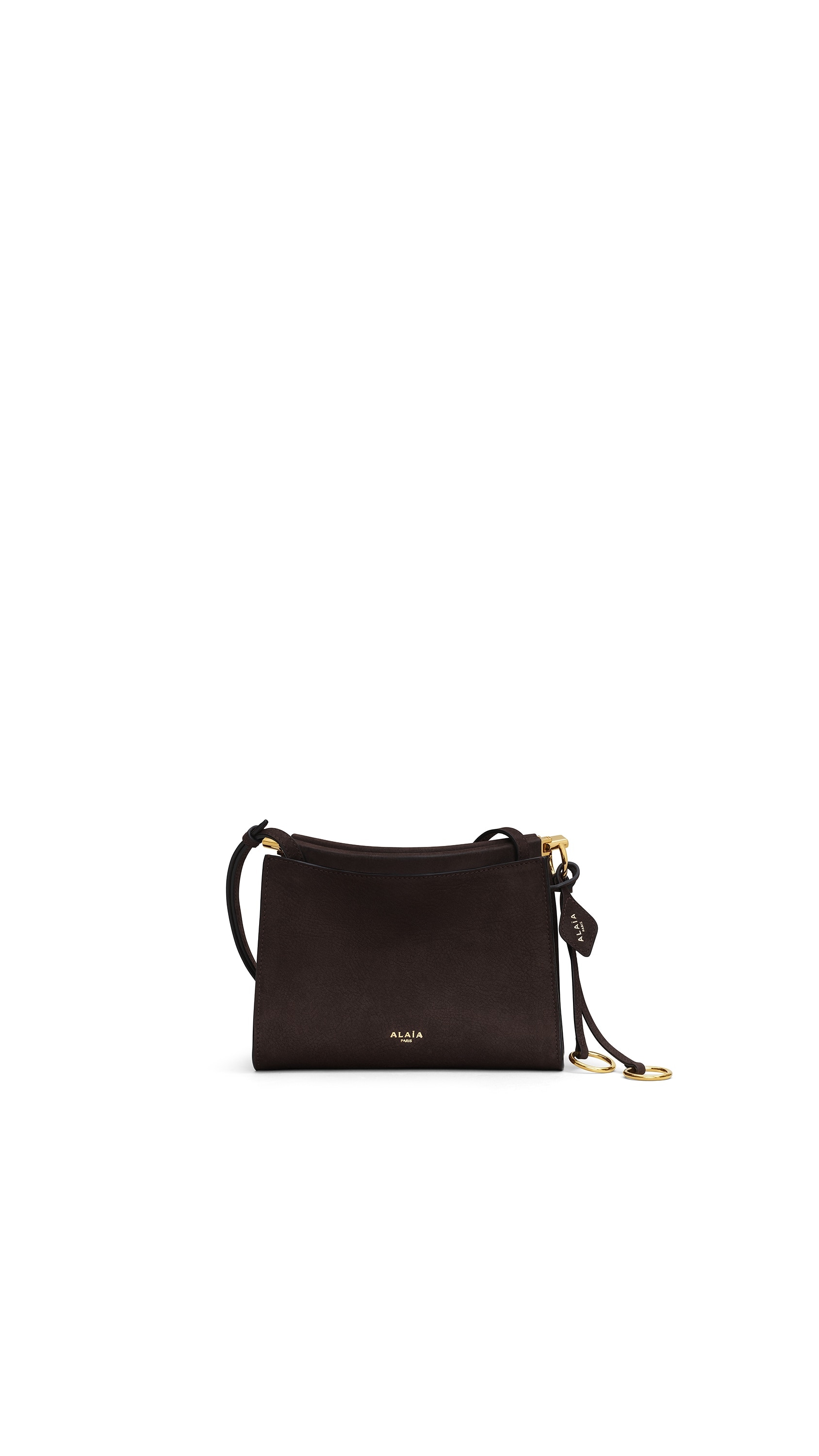 LE CLICK SMALL SQUARE BAG IN NUBUCK