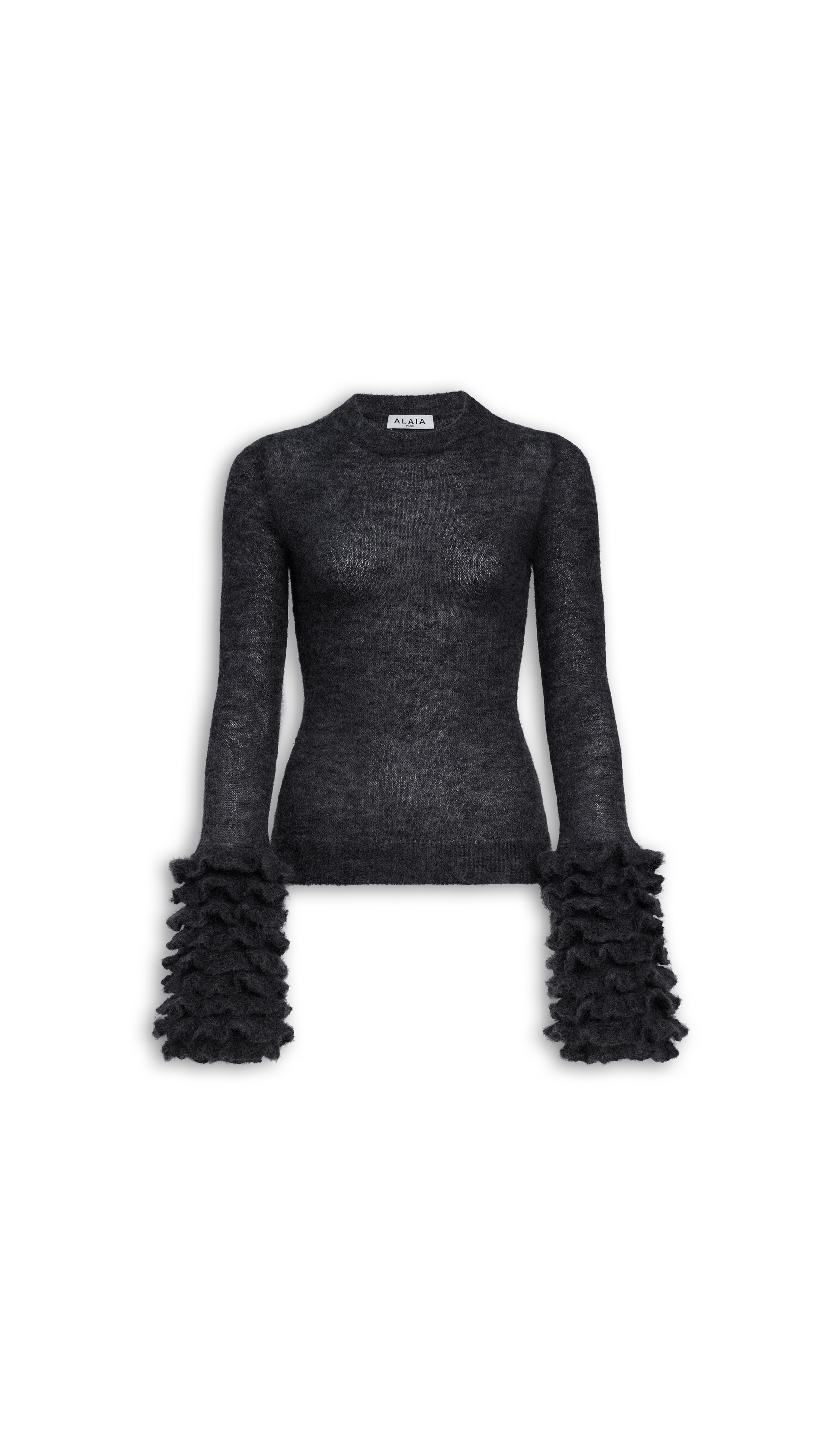 FRILLS MOHAIR KNIT JUMPER