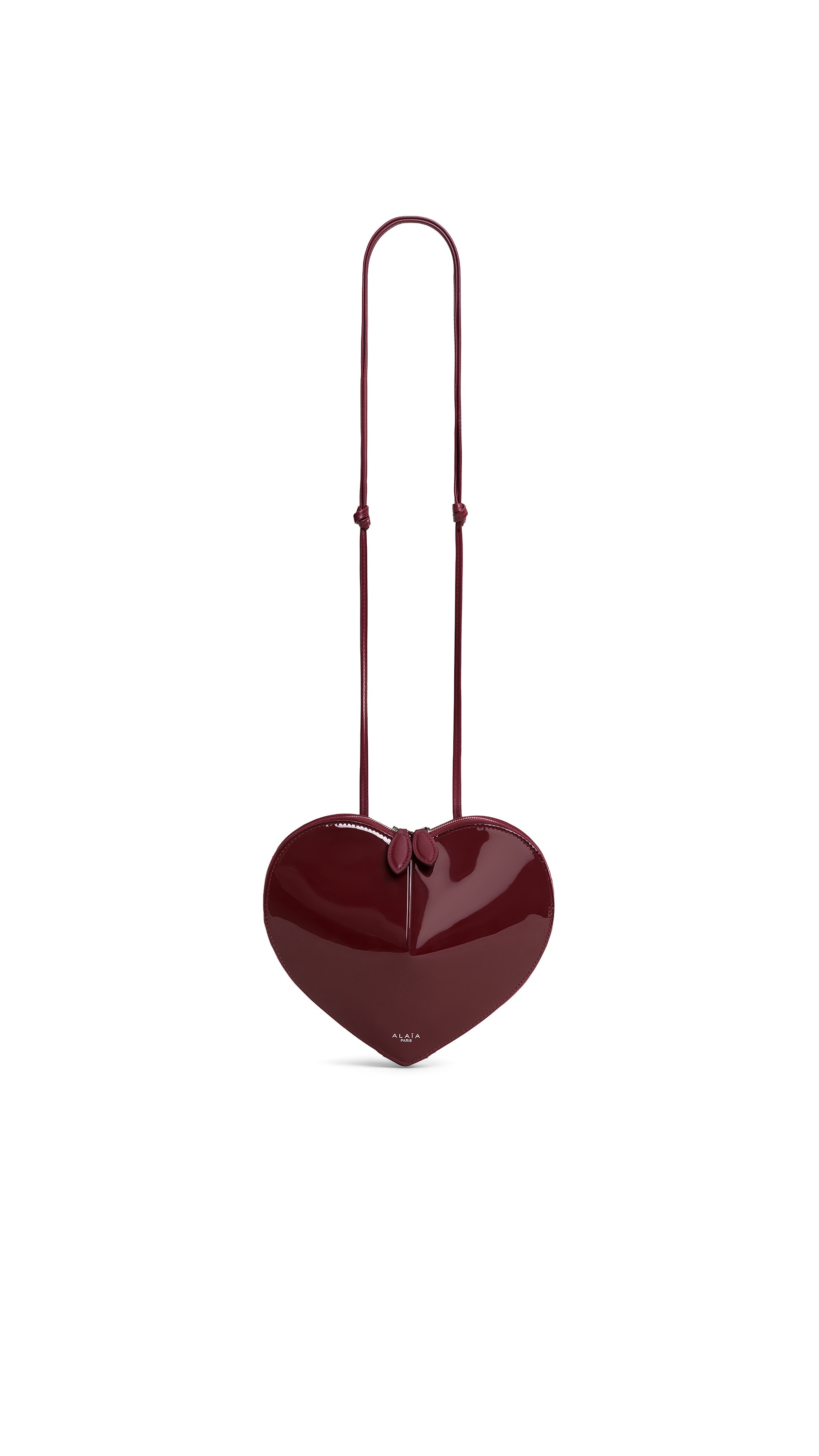 ALAÏA Rouge Grenat LE CŒUR BAG IN PATENT LEATHER | ALAÏA AE