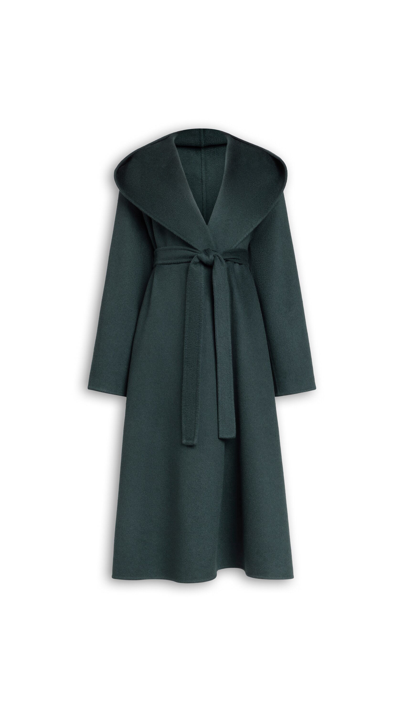 HOOD CASHMERE WRAP COAT