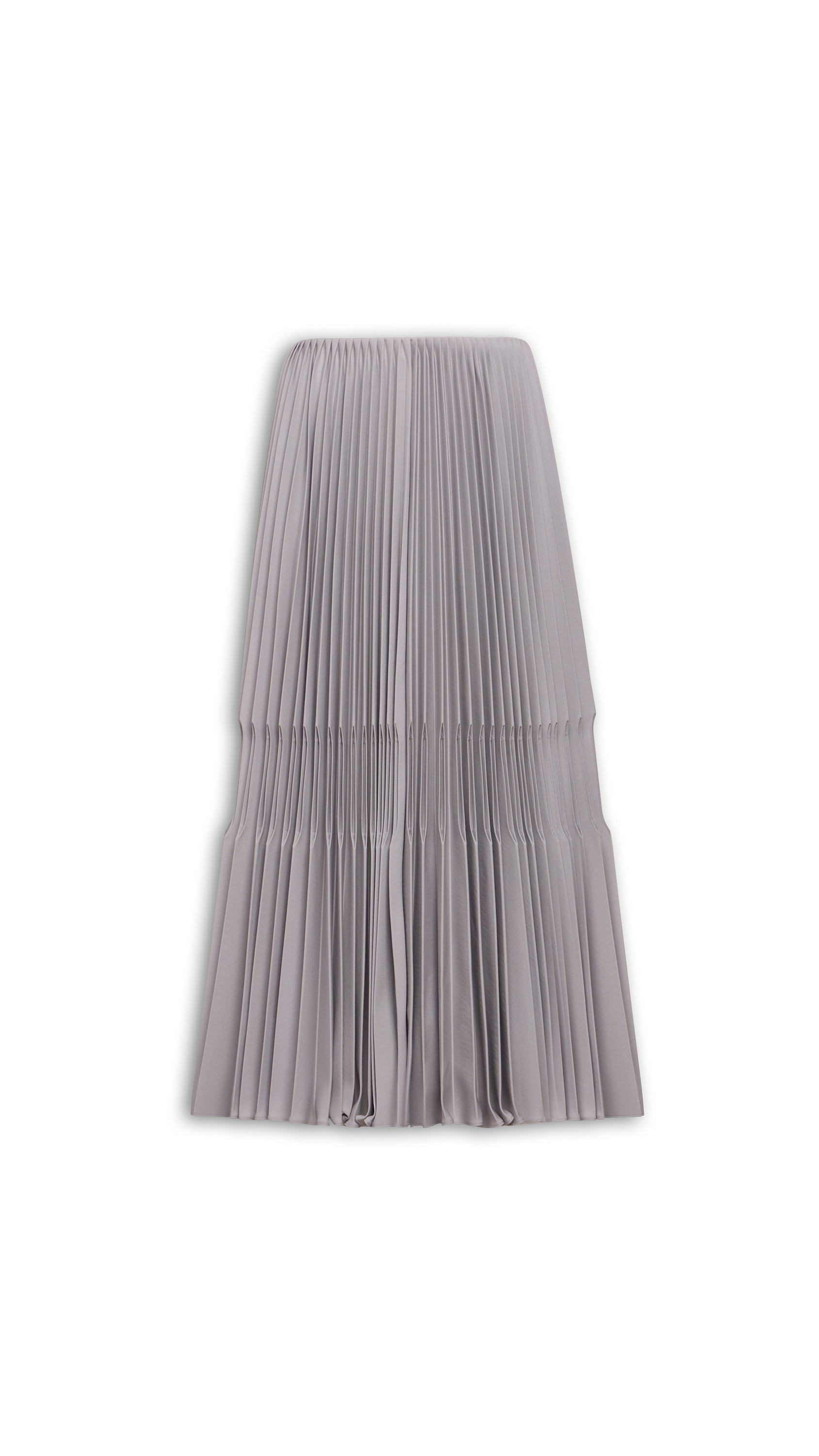 WOOL GABARDINE PLEATED SKIRT